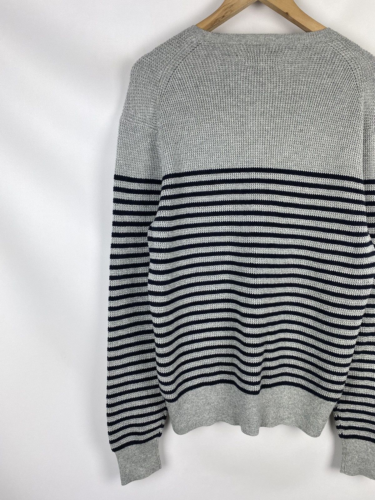 Allsaints × Japanese Brand Allsaints Trias Breton Crew Neck striped sweater pullover Size US L / EU 52-54 / 3 - 14 Thumbnail