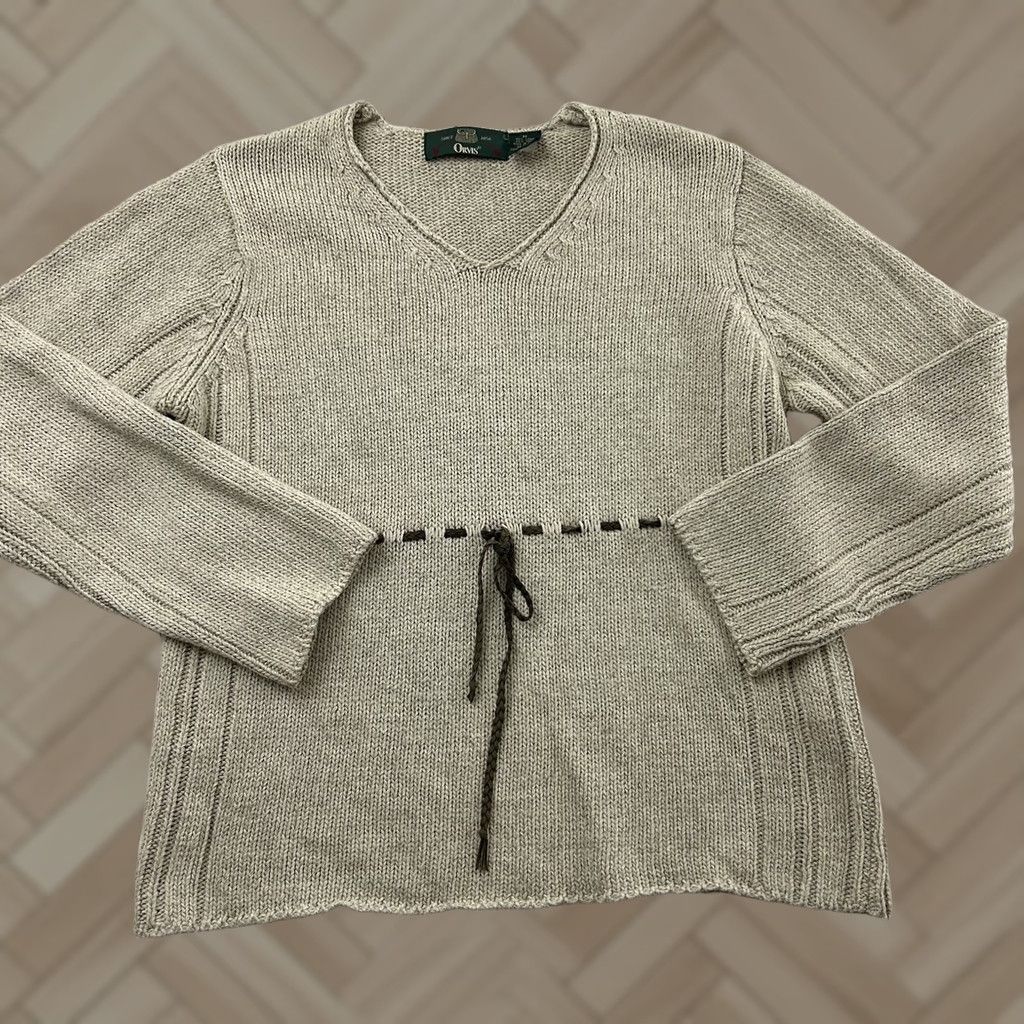 Orvis VINTAGE Orvis Sweater Shirt Women Medium Tan Wool Long Sleeve Browns Size M / US 6-8 / IT 42-44 - 1 Thumbnail