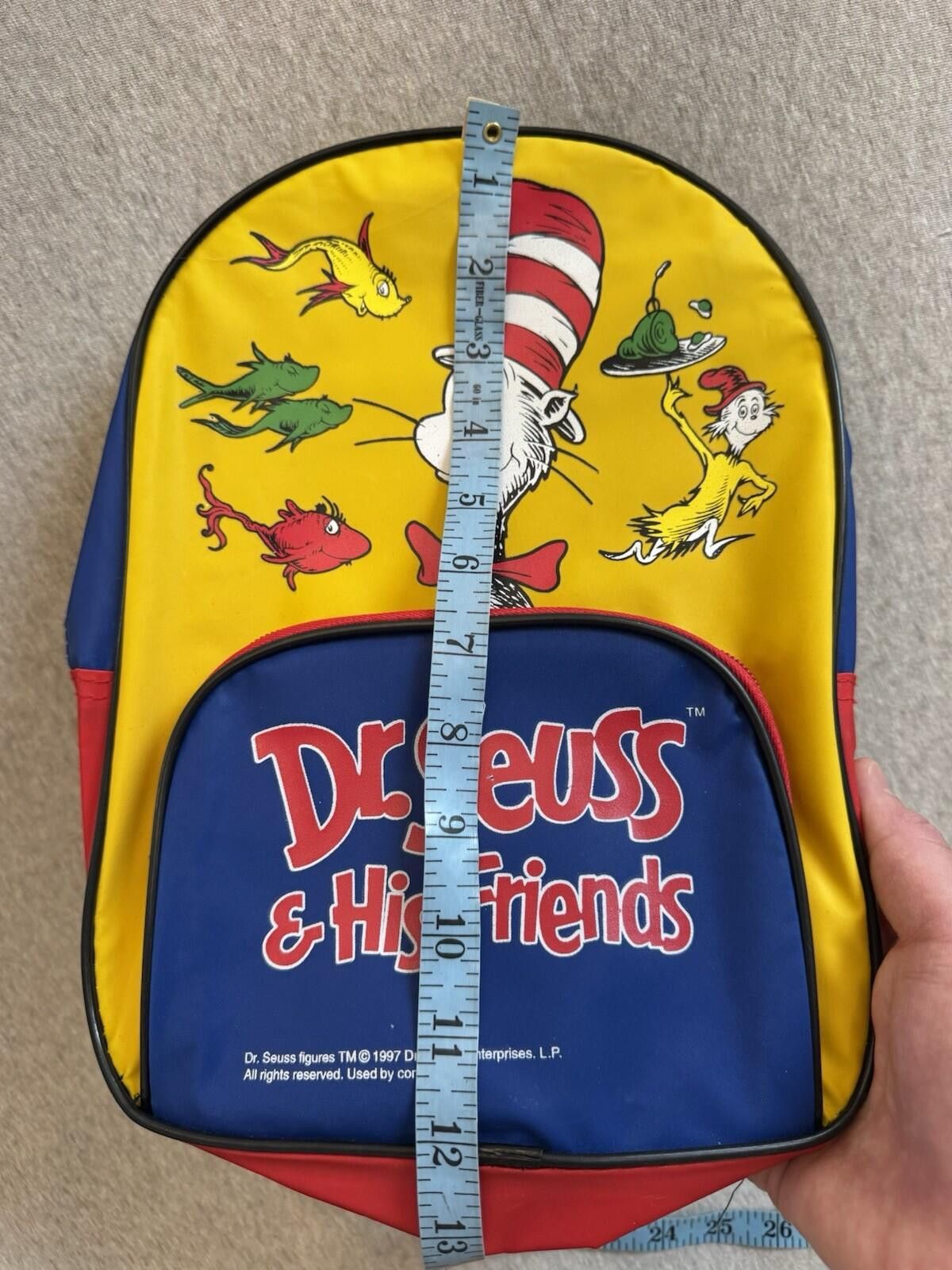 Other Vintage 90s 1997 Dr. Seuss Backpack Cat in the Hat Red Fish Size ONE SIZE - 5 Thumbnail