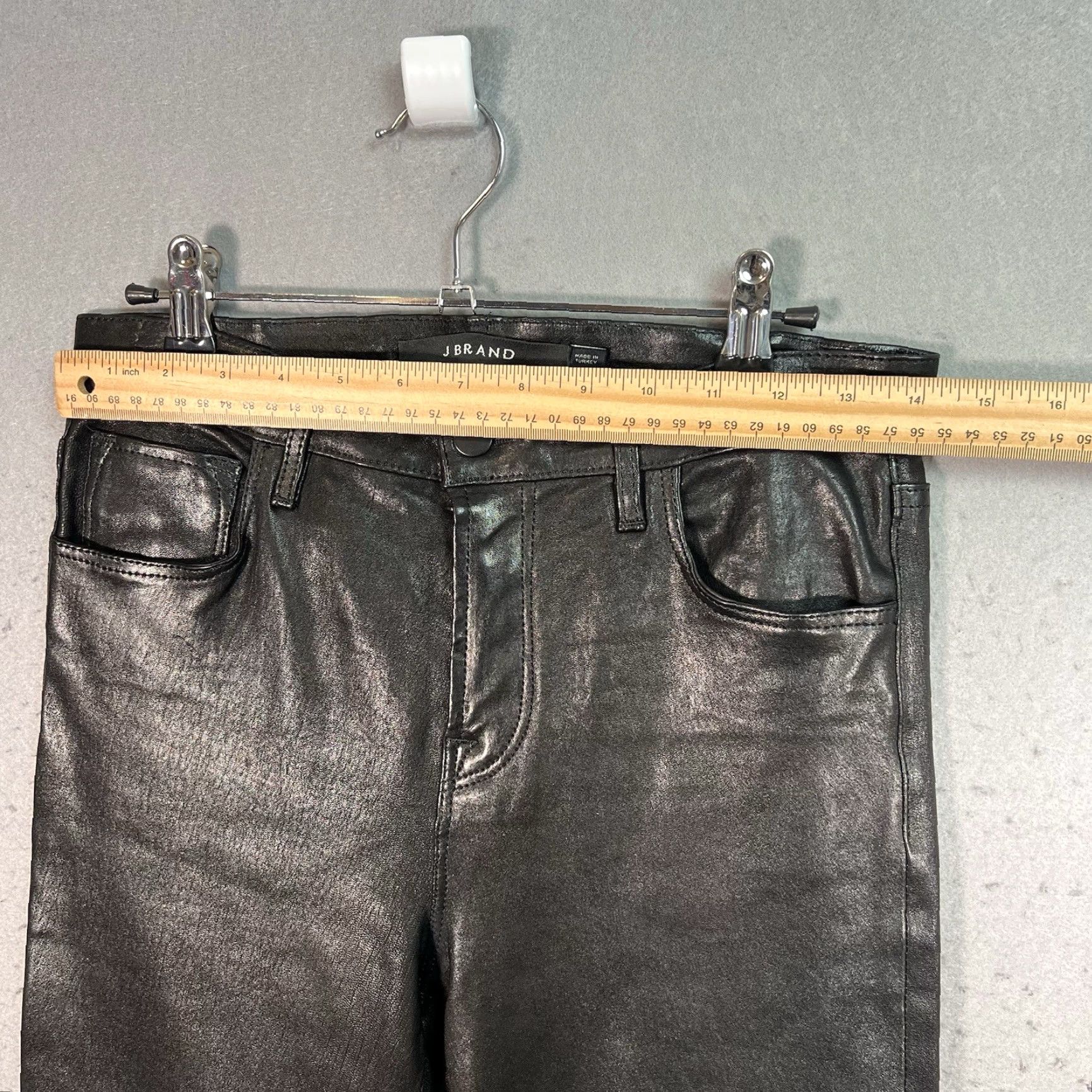 J Brand VINTAGE J Brand High Rise 100% Lamb Leather Straight Leg Crop Pants Black Size 26 Womens Size 26" / US 2 / IT 38 - 3 Thumbnail