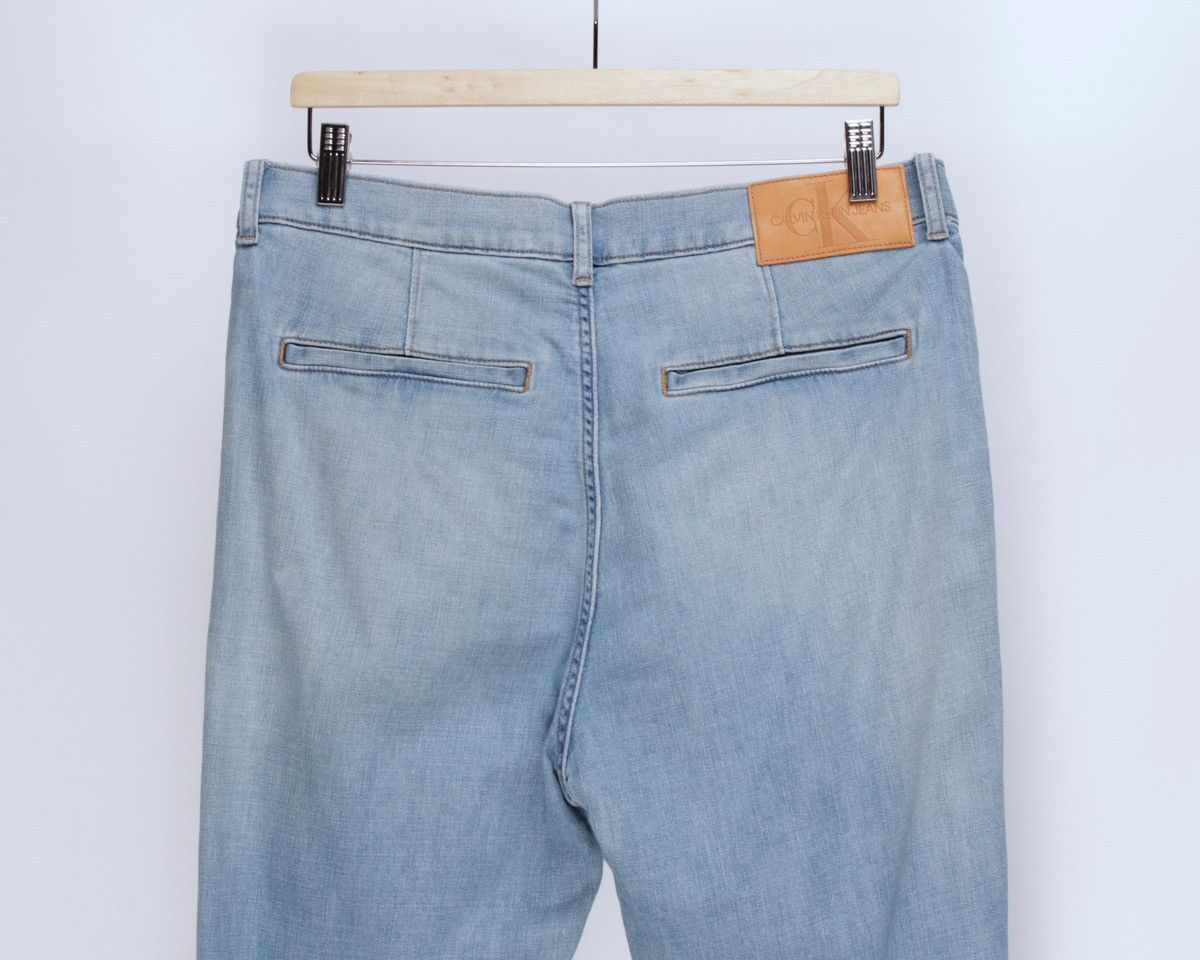 Calvin Klein × Designer Calvin Klein Jeans Light Blue Slim Taper Chino Style Jeans Size US 32 / EU 48 - 6 Thumbnail