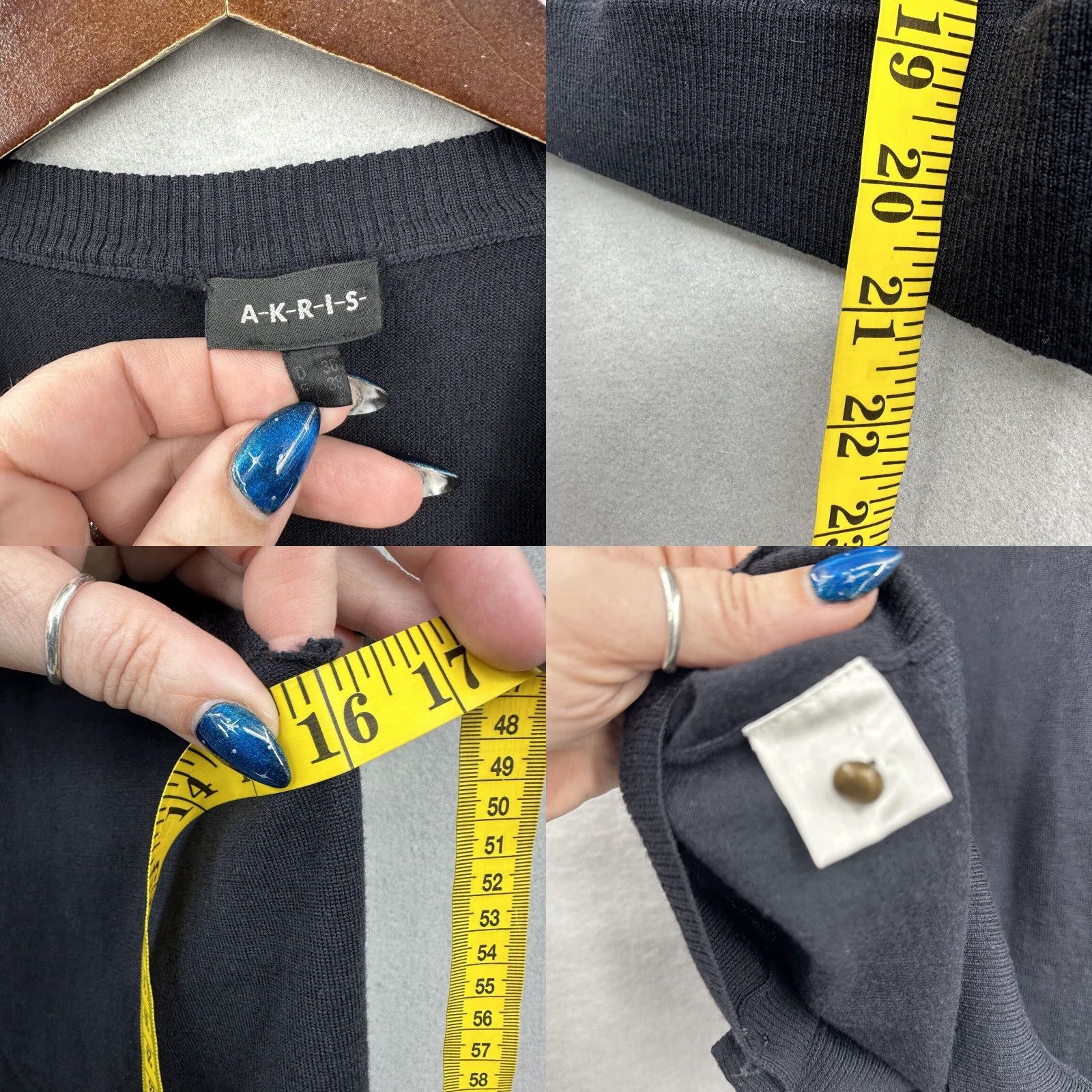 Akris Akris Vest Womens XS Navy Blue Button Front Wool Blend Classic Preppy Style Size XS / US 0-2 / IT 36-38 - 8 Thumbnail
