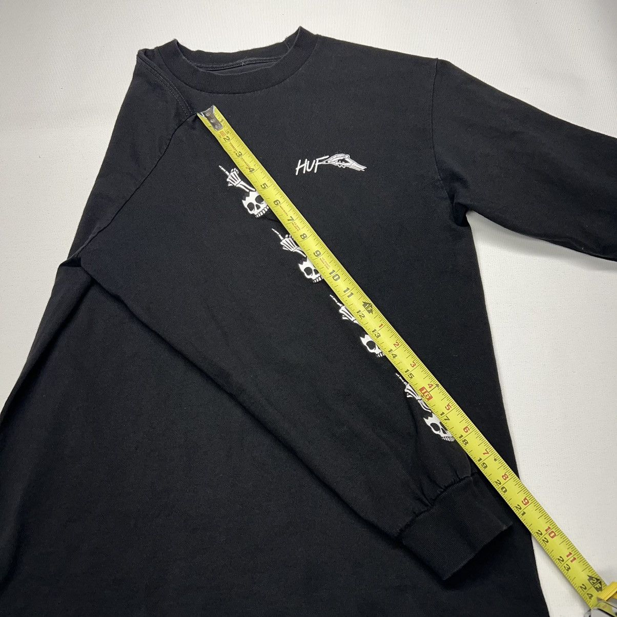 Huf HUF Skull Tee Shirt Black Long Sleeve Finger Skate Logo Size US M / EU 48-50 / 2 - 14 Thumbnail