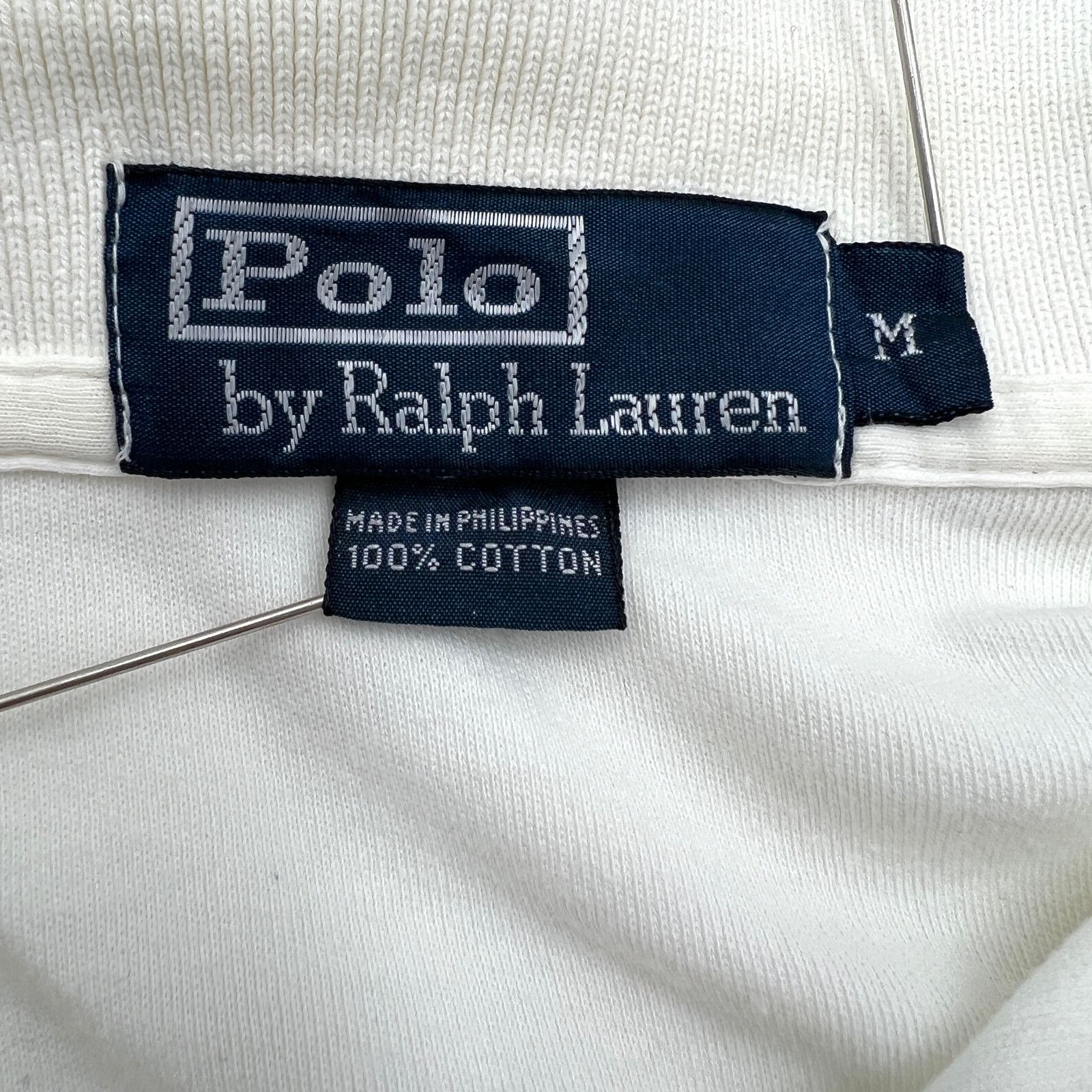Polo Ralph Lauren × Vintage 90s Polo Ralph Lauren Classic White Polo Shirt Size US M / EU 48-50 / 2 - 3 Thumbnail