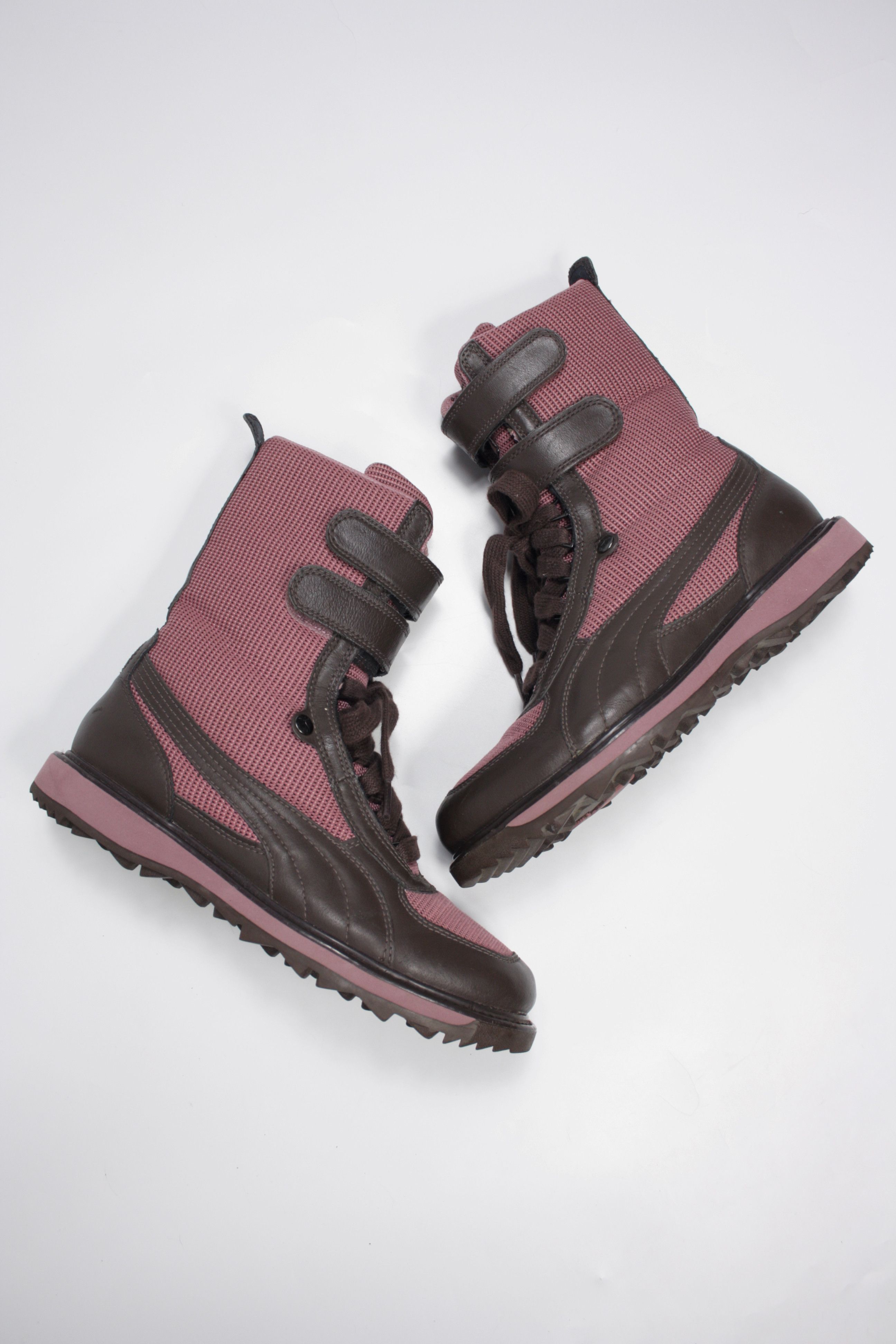 Puma Puma 2000s Vintage Leather Fleece Lined Boots Y2K Size US 6.5 / IT 36.5 - 4 Thumbnail