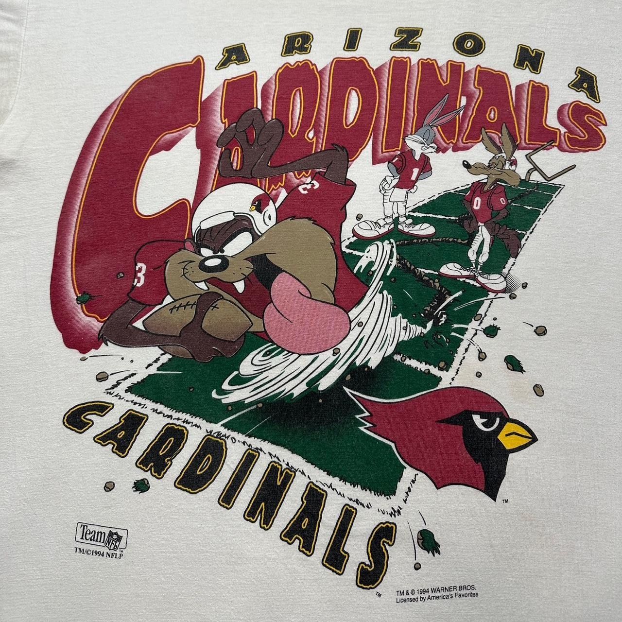 NFL × Vintage × Warner Bros Vintage Arizona Cardinals Taz Football T-Shirt Size US L / EU 52-54 / 3 - 3 Thumbnail