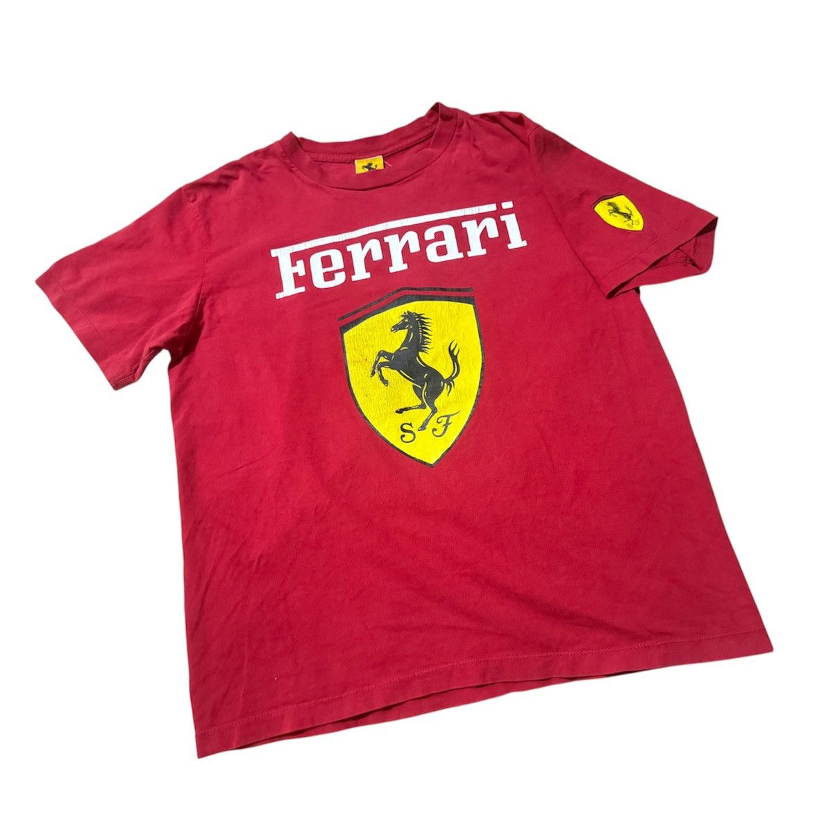Ferrari Vintage 90s Ferrari Crest Logo Nice Man Bootleg T Shirt Size US L / EU 52-54 / 3 - 1 Thumbnail