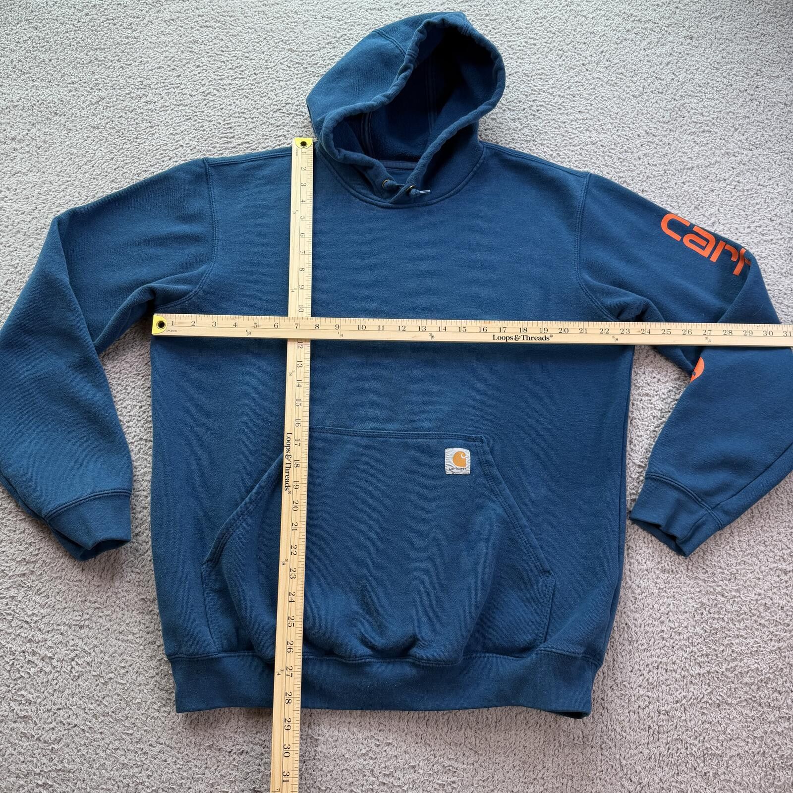 Carhartt Carhartt Blue Hoodie Sleeve Logo Original Fit Sweatshirt M Size US M / EU 48-50 / 2 - 3 Thumbnail