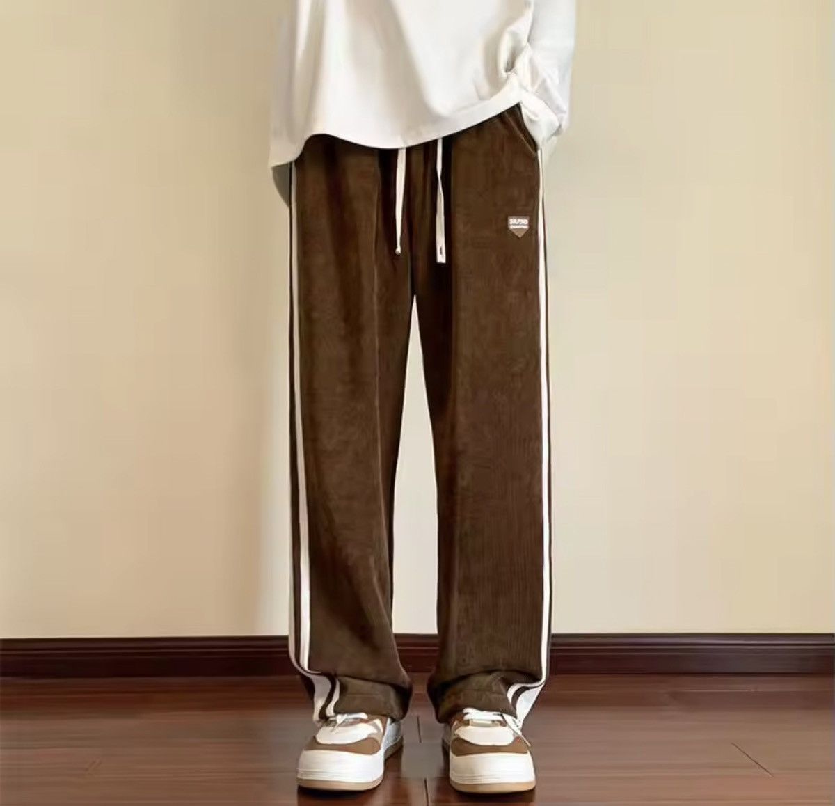 Japanese Brand Casual Pants Loose Color Blo Striped Wide Leg Sweatpant Size US 31 - 3 Thumbnail