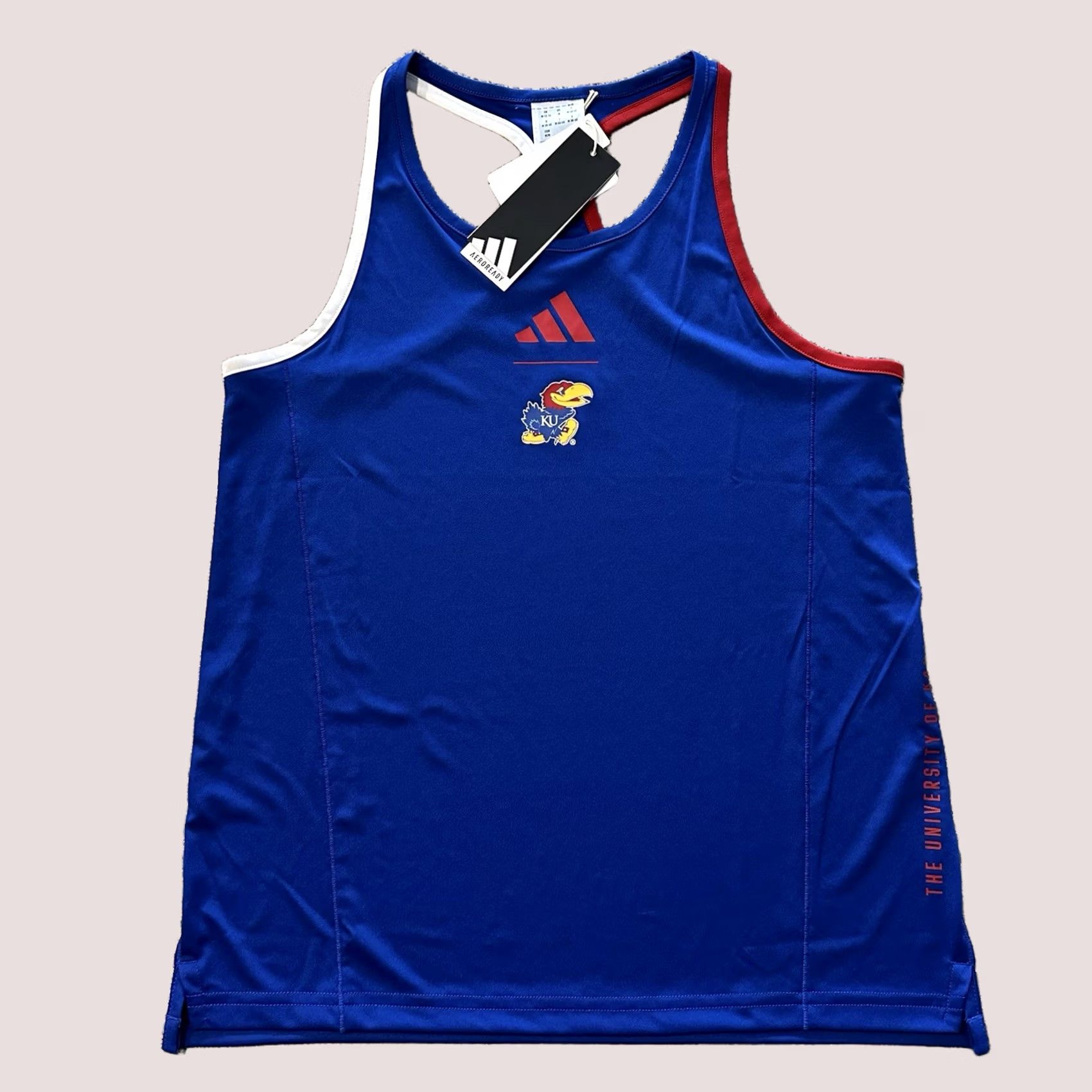 Adidas Adidas Tank Women XS Blue Sleeveless Shirt Kansas Jayhawks Running Tank Top Size XS / US 0-2 / IT 36-38 - 1 Thumbnail