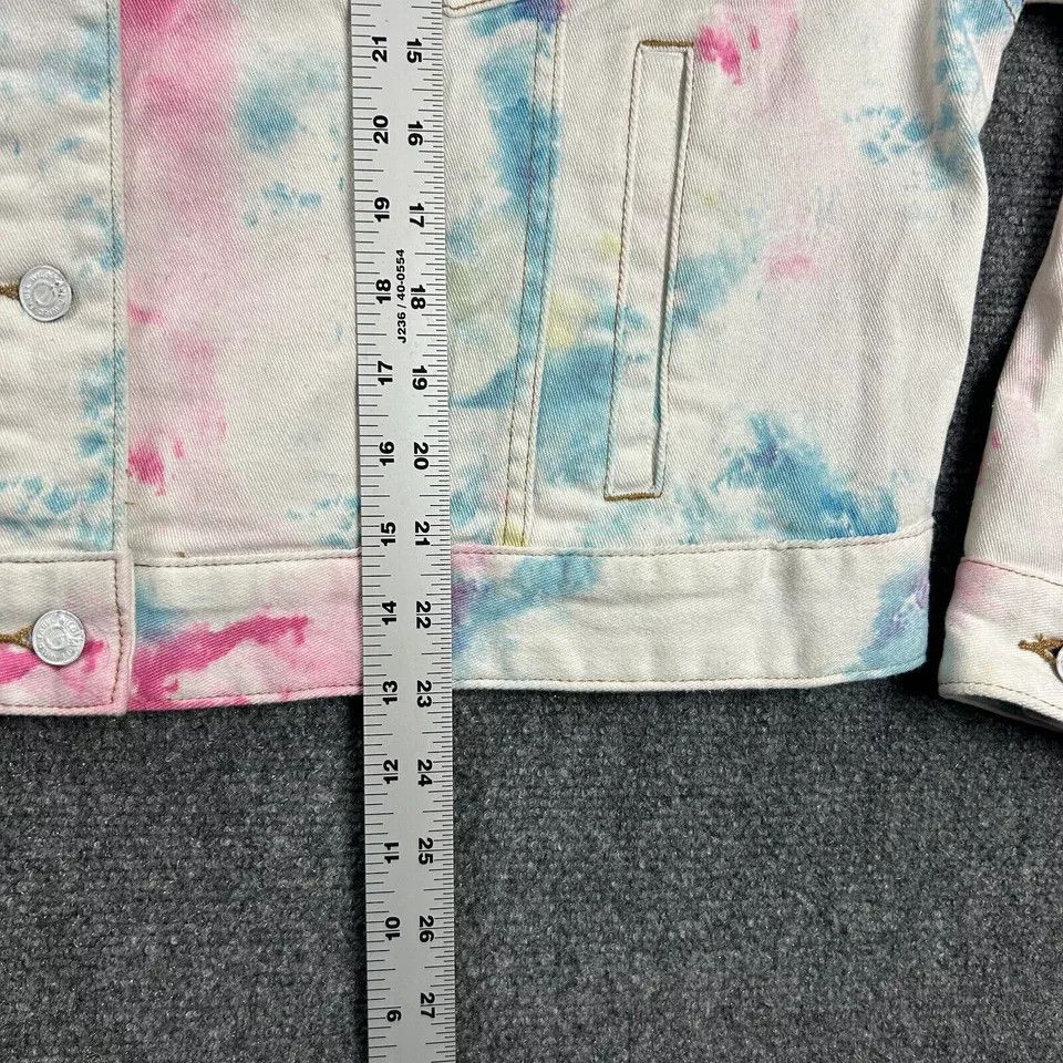 Other Belle + Day Jacket Womens 2 Tie Dye Denim Trucker Biker Size XS / US 0-2 / IT 36-38 - 4 Thumbnail