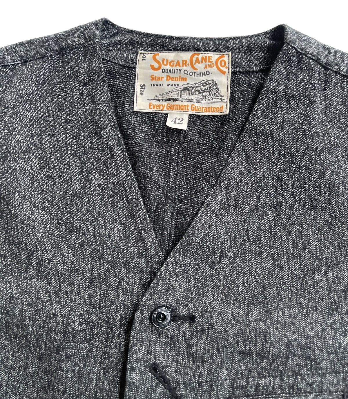 Mister Freedom Sugar Cane 9oz Salt & Paper Vest Size US L / EU 52-54 / 3 - 4 Thumbnail