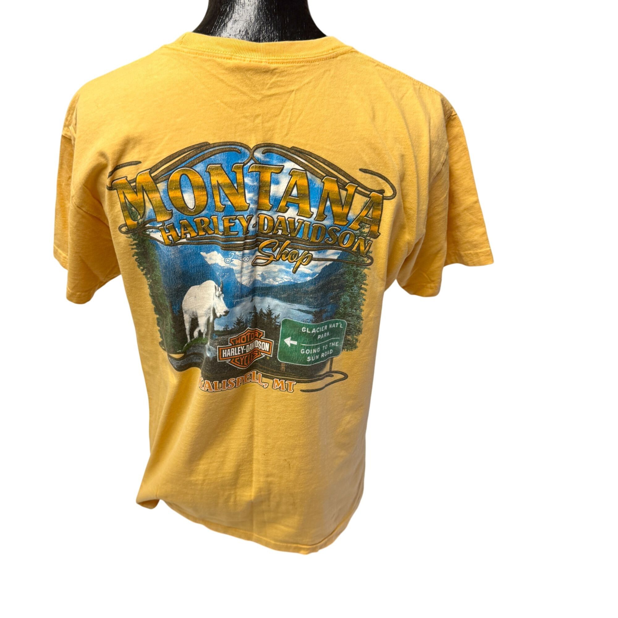 Harley Davidson KALISPELL MT Glacier NATIONAL Park MOUNTAIN GOAT Biker Shirt Size US L / EU 52-54 / 3 - 2 Thumbnail