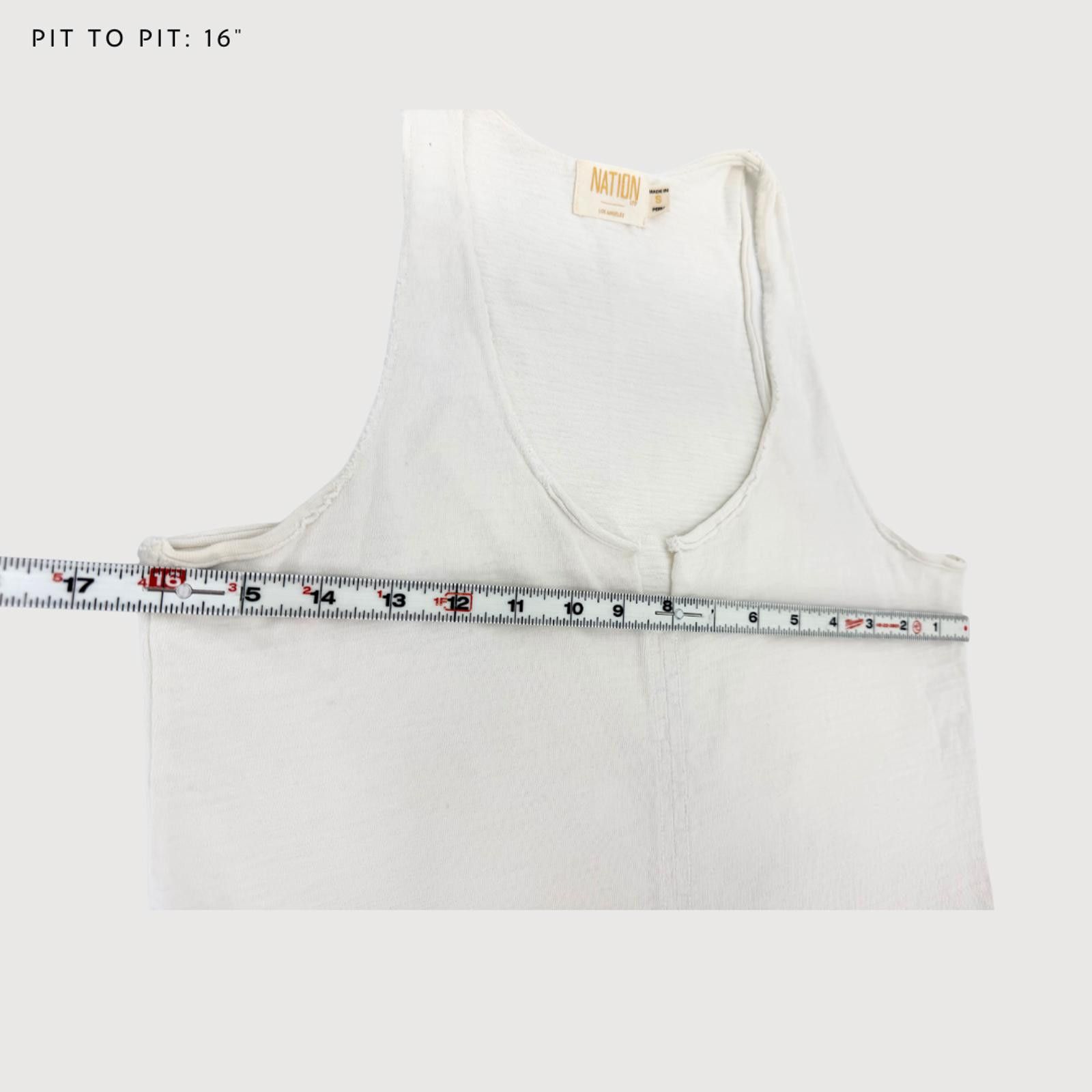 Other Nation LTD Saffi Tank Raw Edge Cotton Ivory S Size S / US 4 / IT 40 - 6 Thumbnail