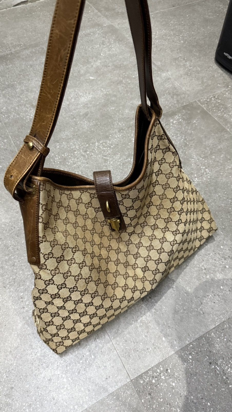 Gucci Vintage Gucci Jackie Nailhead Monogram Shoulder Bag Size ONE SIZE - 10 Thumbnail