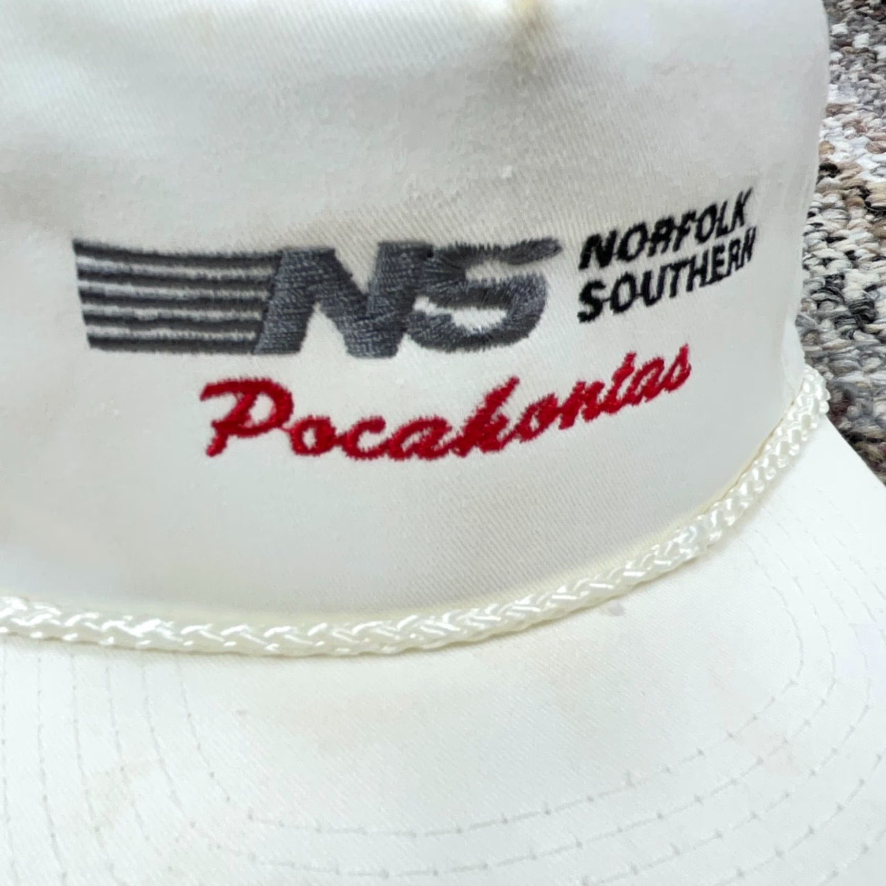 Vintage VINTAGE Norfolk Southern Trucker Hat Cap 90s Rope Snap Back Pocahontas Railroad Size ONE SIZE - 4 Thumbnail