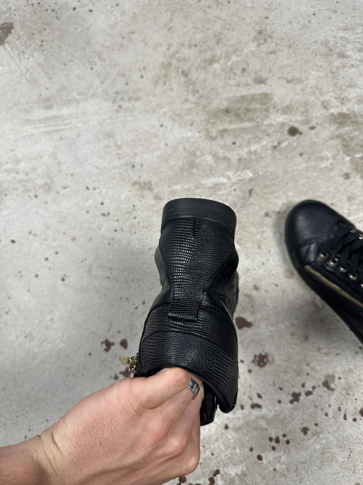 Just Cavalli Vintage Y2K Just Cavalli High Top Sneakers Leather Gold Size US 5 / IT 35 - 15 Thumbnail