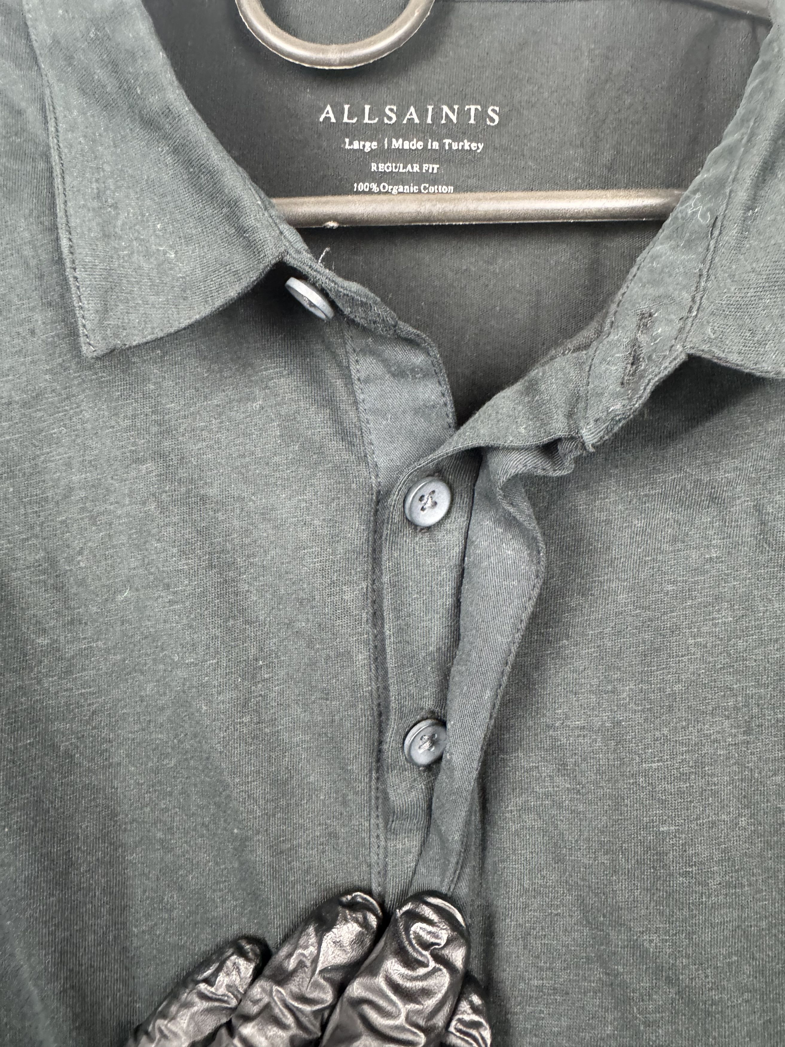 Allsaints AllSaints Black Logo Polo Size L 100% Cotton Size US L / EU 52-54 / 3 - 10 Thumbnail