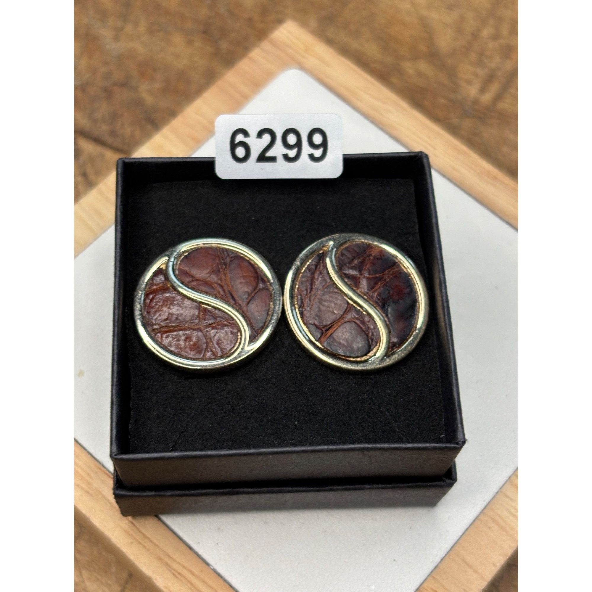 Other Haberdasher SWANK Brown Cuff Link Slides Collection, Retro A Size 38L - 2 Thumbnail