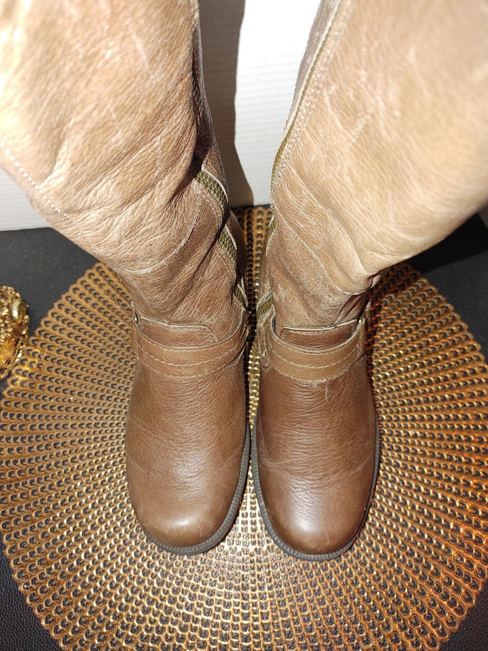 Designer Earth Origins Portia Leather Boots Size 9M Size US 9 / IT 39 - 4 Thumbnail