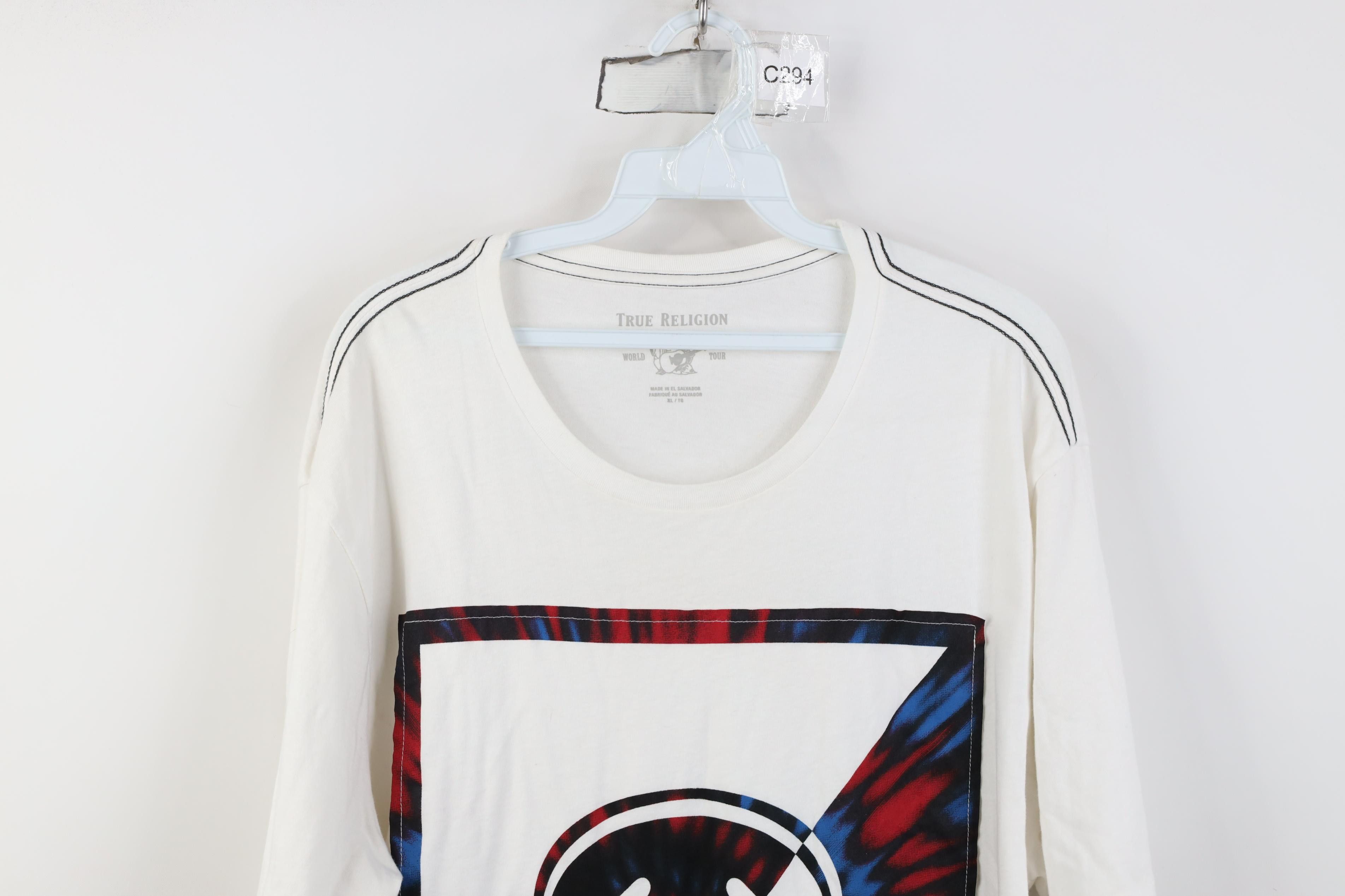 True Religion True Religion Dye Buddha Short Sleeve T-Shirt White Cotton Size US XL / EU 56 / 4 - 2 Thumbnail