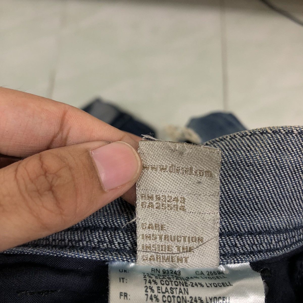 Diesel 🔥Vintage Slim Cut Denim Biker Wear Diesel Distressed Design Size US 30 / EU 46 - 20 Thumbnail