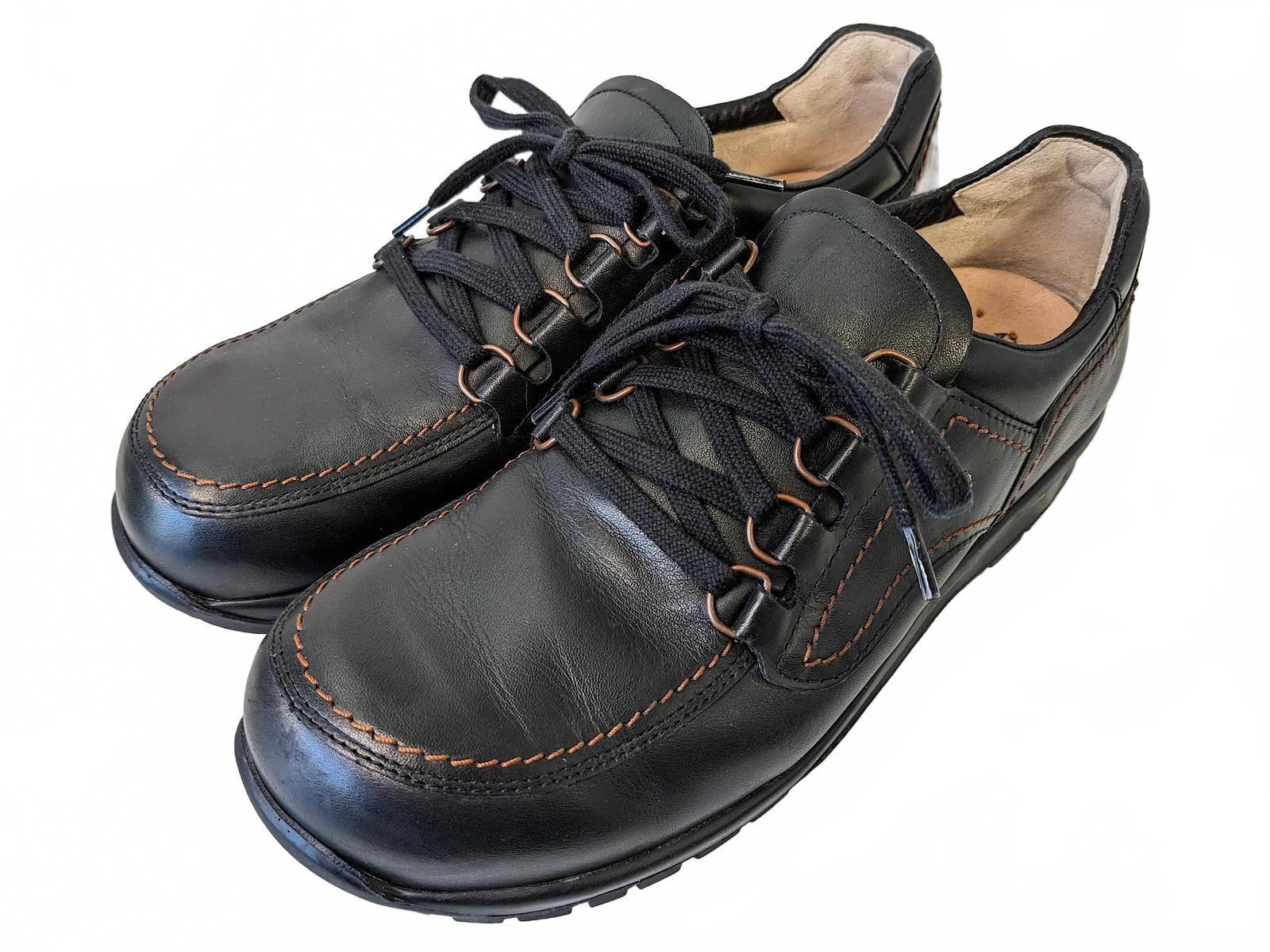 Other Finn Comfort Men Walking Shoes Germany Black Leather Wide 10 Size US 10 / EU 43 - 1 Thumbnail