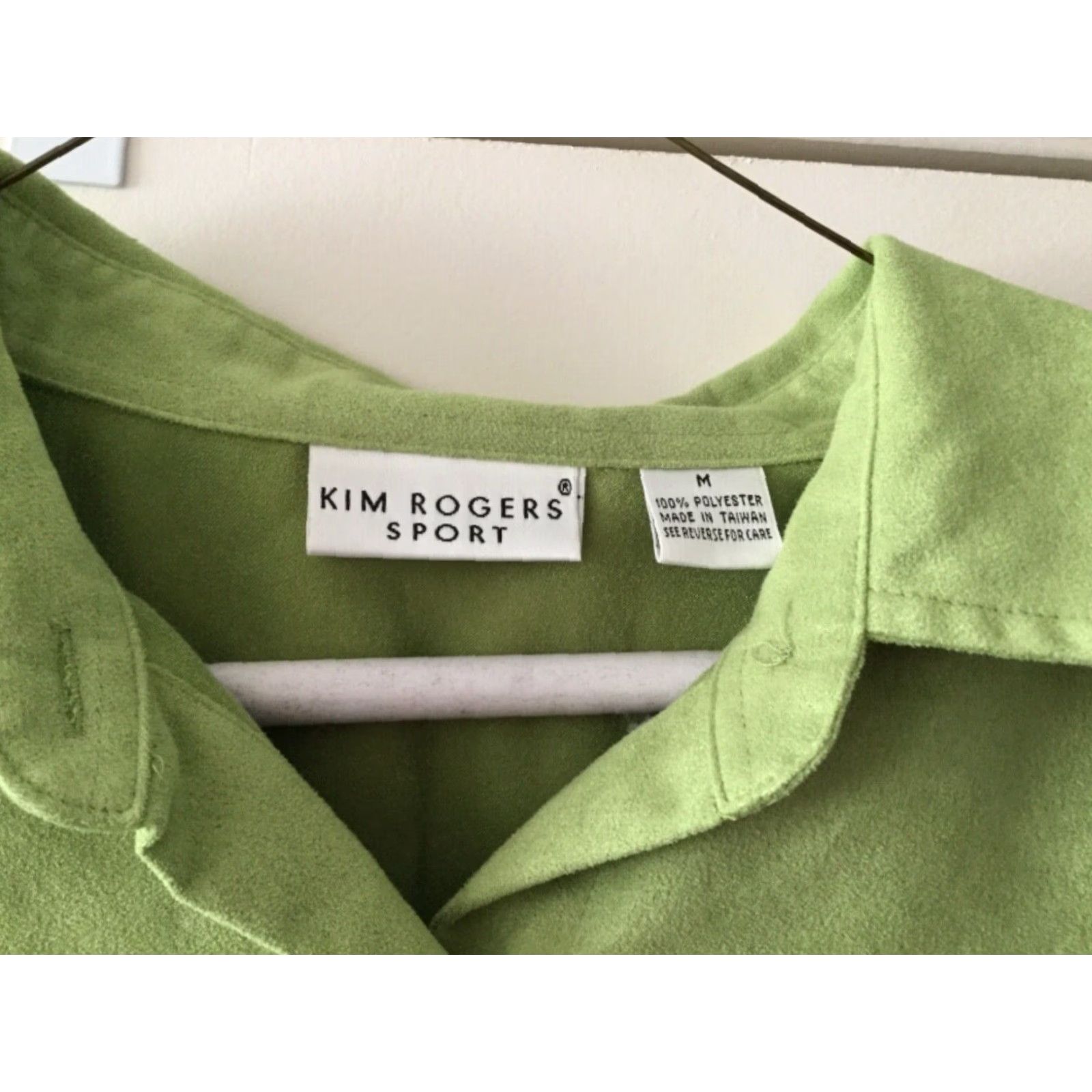 Vintage VINTAGE Kim Rogers Sport Women's M Lime Green Long Sleeve Button-Down Jacket Shirt Size M / US 6-8 / IT 42-44 - 3 Thumbnail