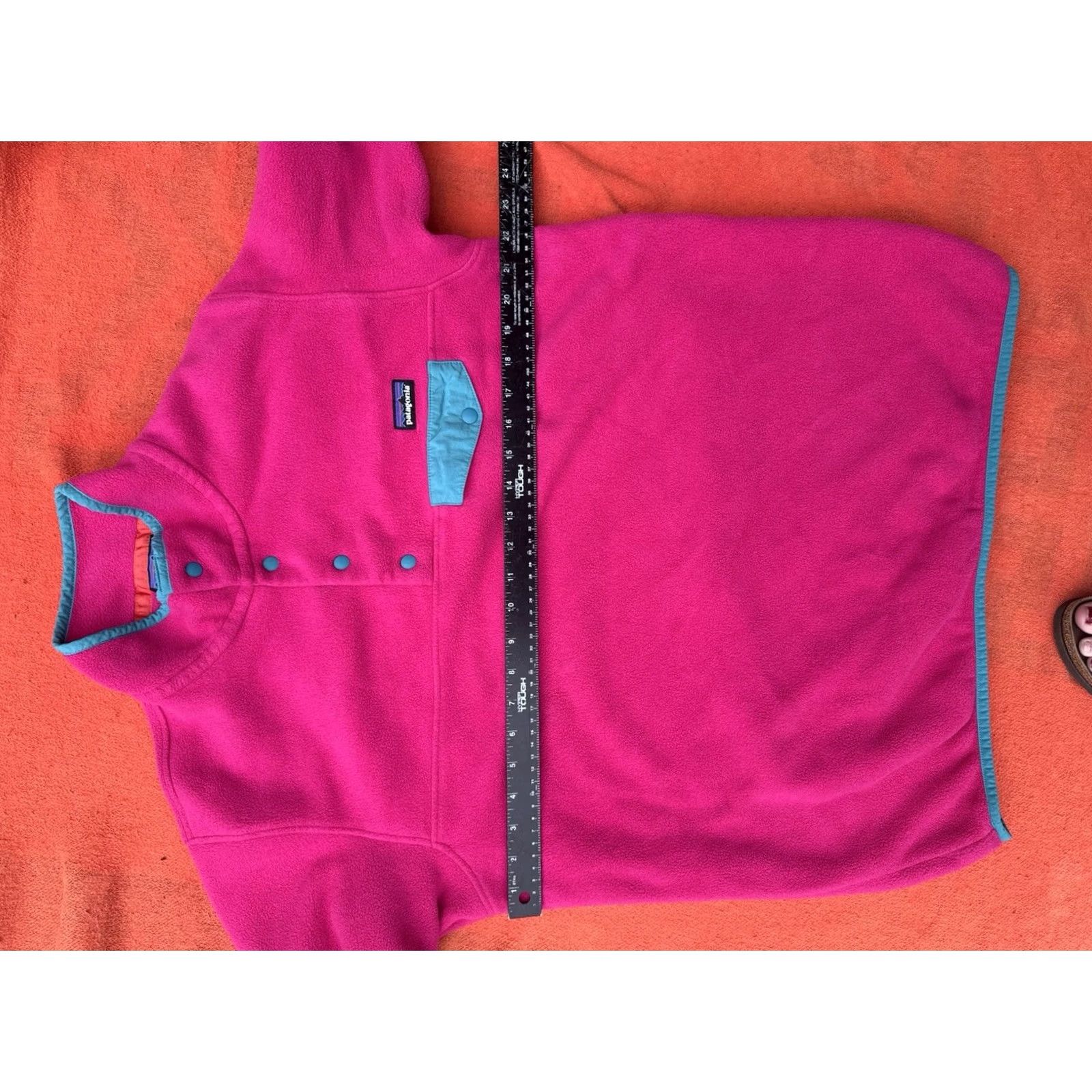 Patagonia Patagonia Sweater XL Womens Pink Teal Synchilla Snap-T Fleece Pullover, Regular, Long Sleeve, Collared, Pockets, Winter, Outdoor Size XL / US 12-14 / IT 48-50 - 5 Thumbnail