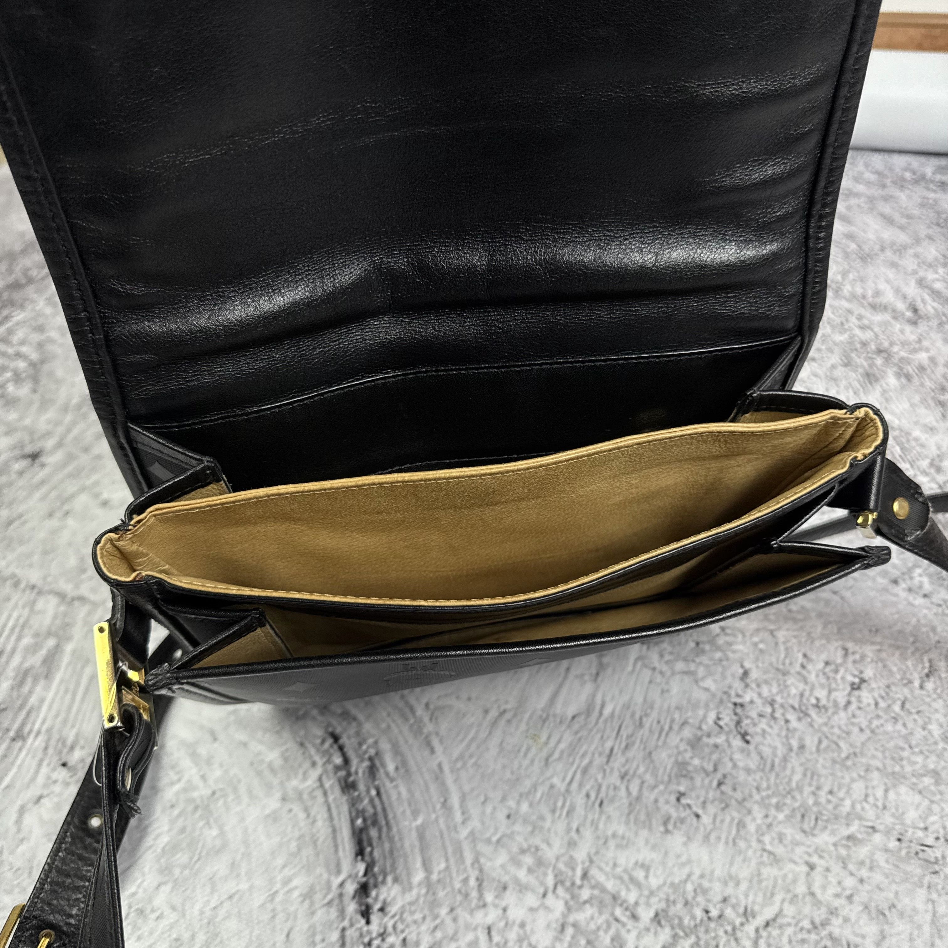 MCM MCM Munich Noir Visetos Adjustable Strap Crossbody Bag Size ONE SIZE - 8 Thumbnail
