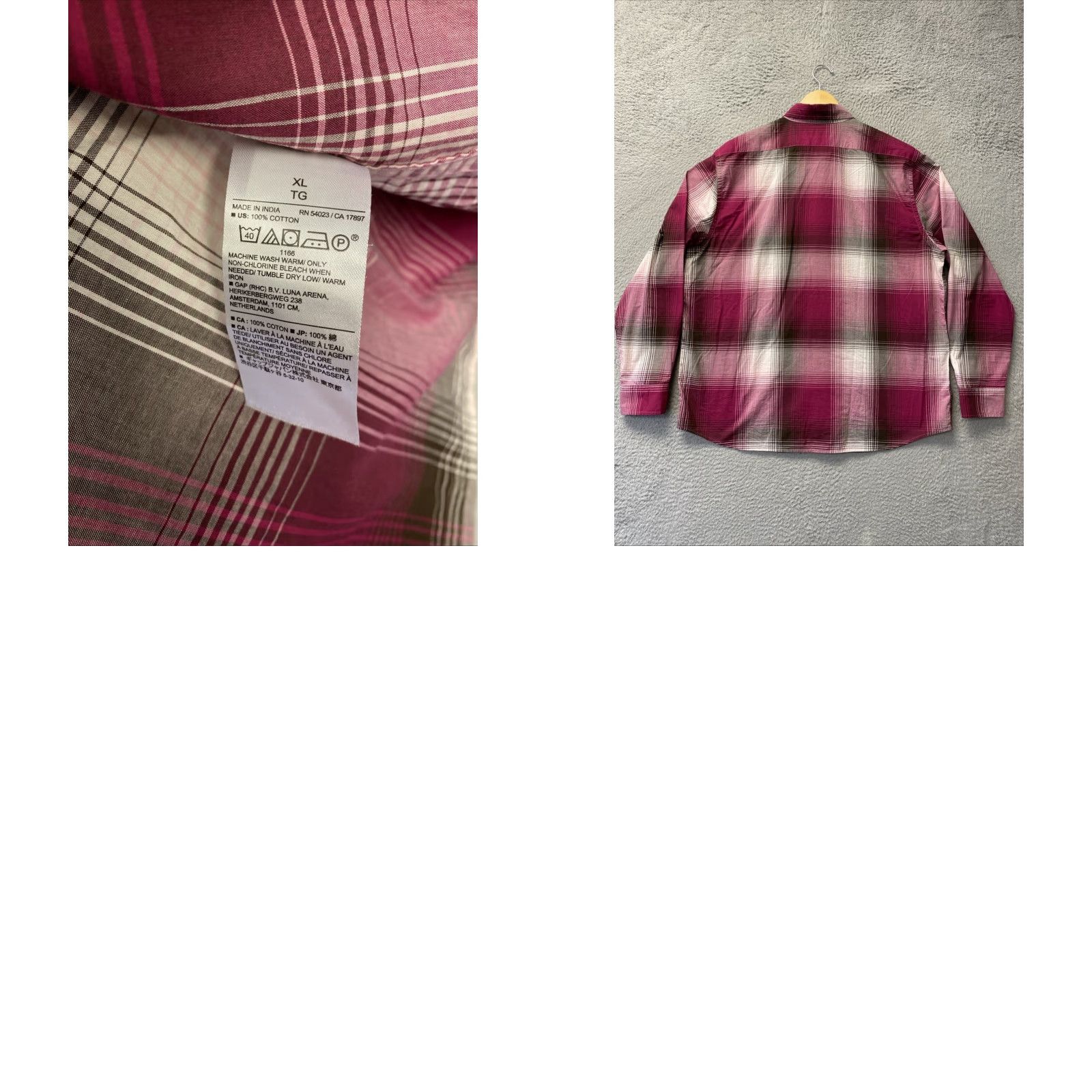 Banana Republic VINTAGE Banana Republic Men’s Long Sleeve Button Shirt XL Raspberry Plaid Clothing Mens Size US XL / EU 56 / 4 - 8 Thumbnail