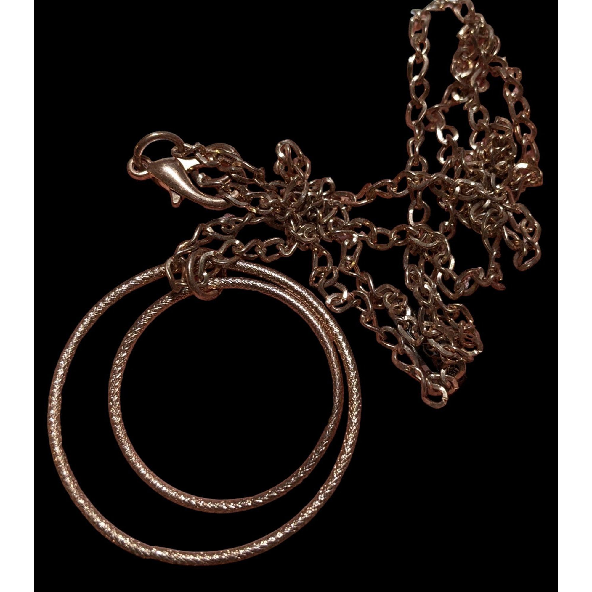 Other Rose Gold Double Circle Pendant Necklace Size ONE SIZE - 3 Thumbnail