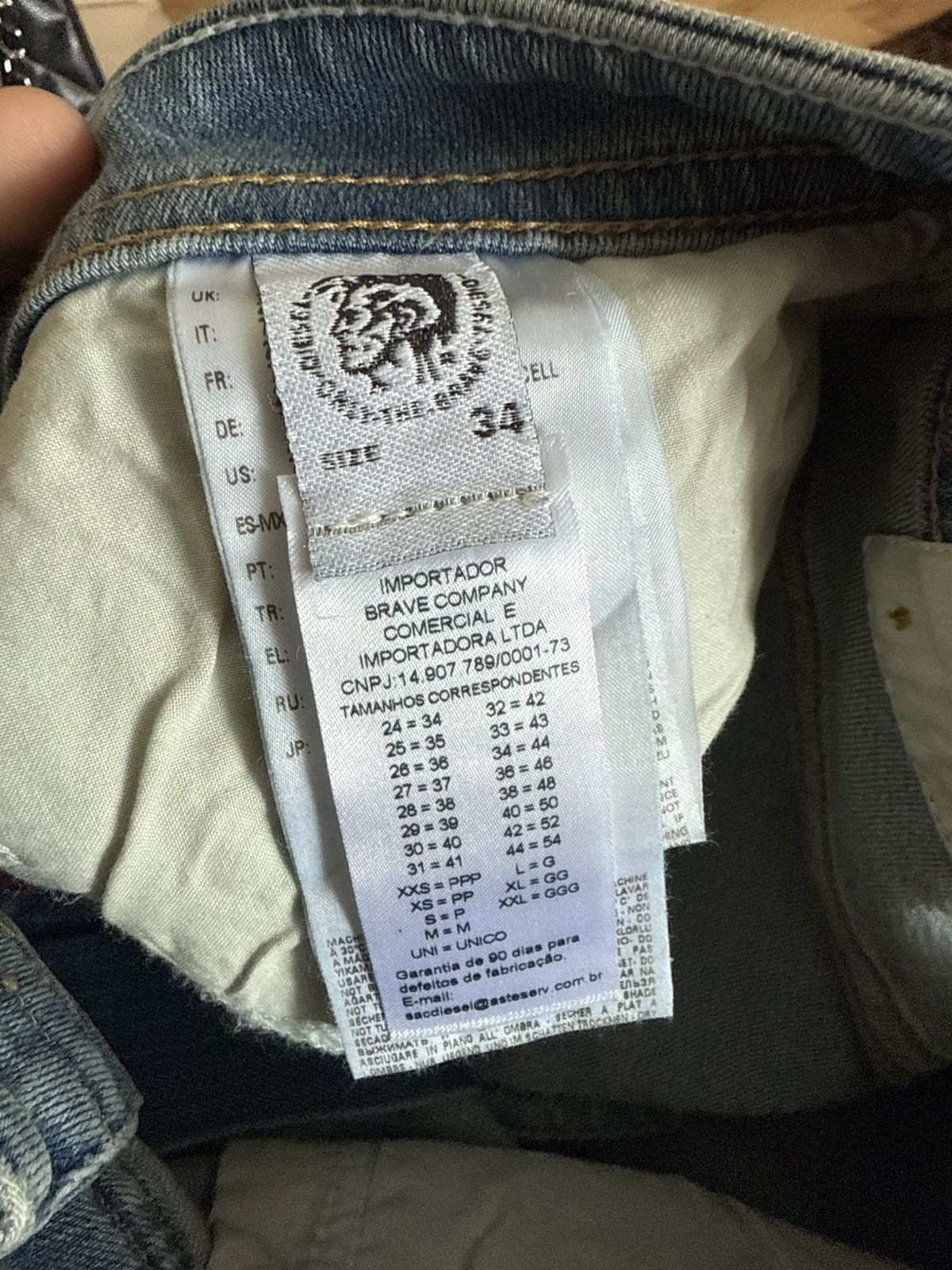 Diesel Diesel Slim Fit Denim Jeans Size US 34 / EU 50 - 7 Thumbnail