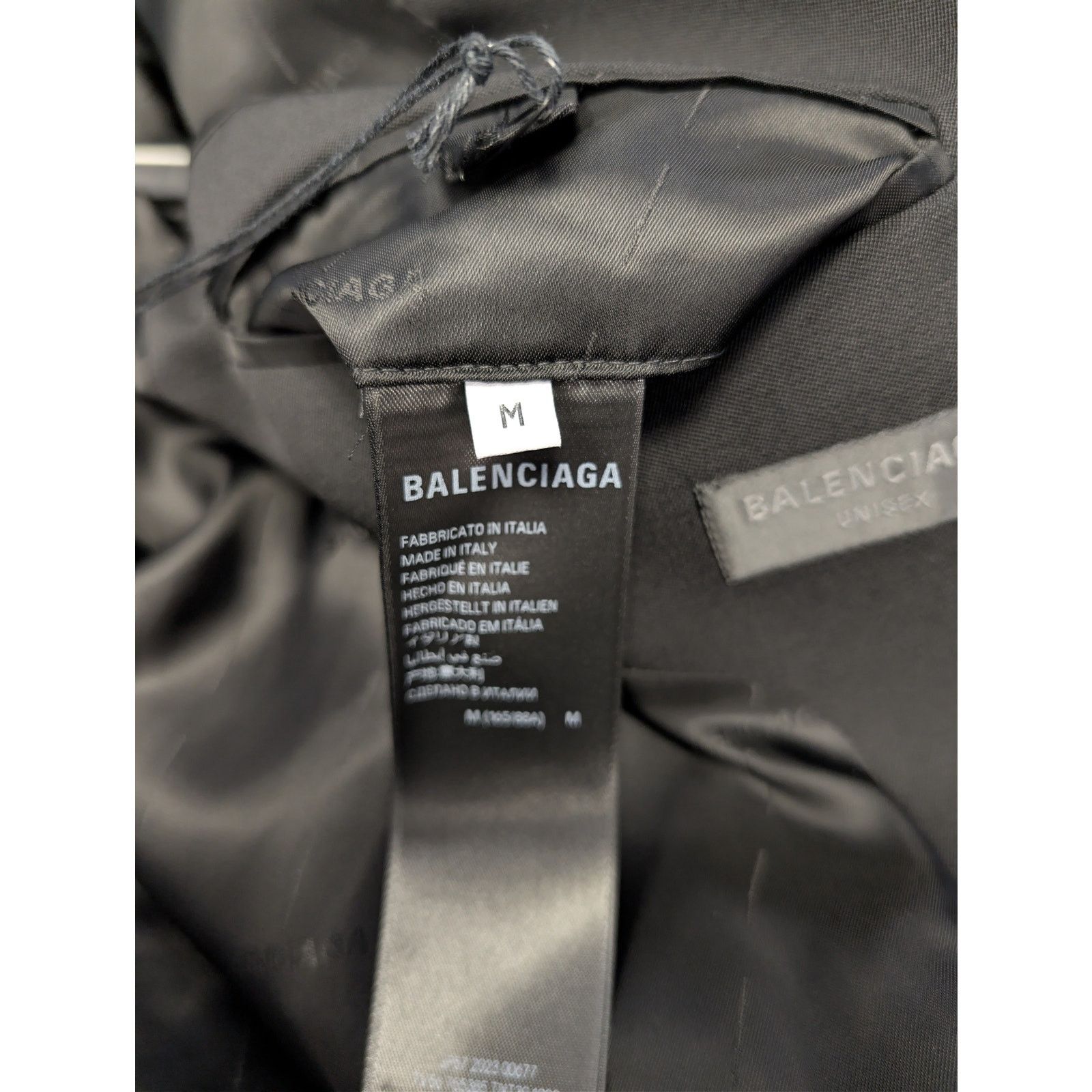 Balenciaga o1rshd1 Wool Barathea Shrunk DB Blazer / Jacket in Black Size US M / EU 48-50 / 2 - 18 Thumbnail