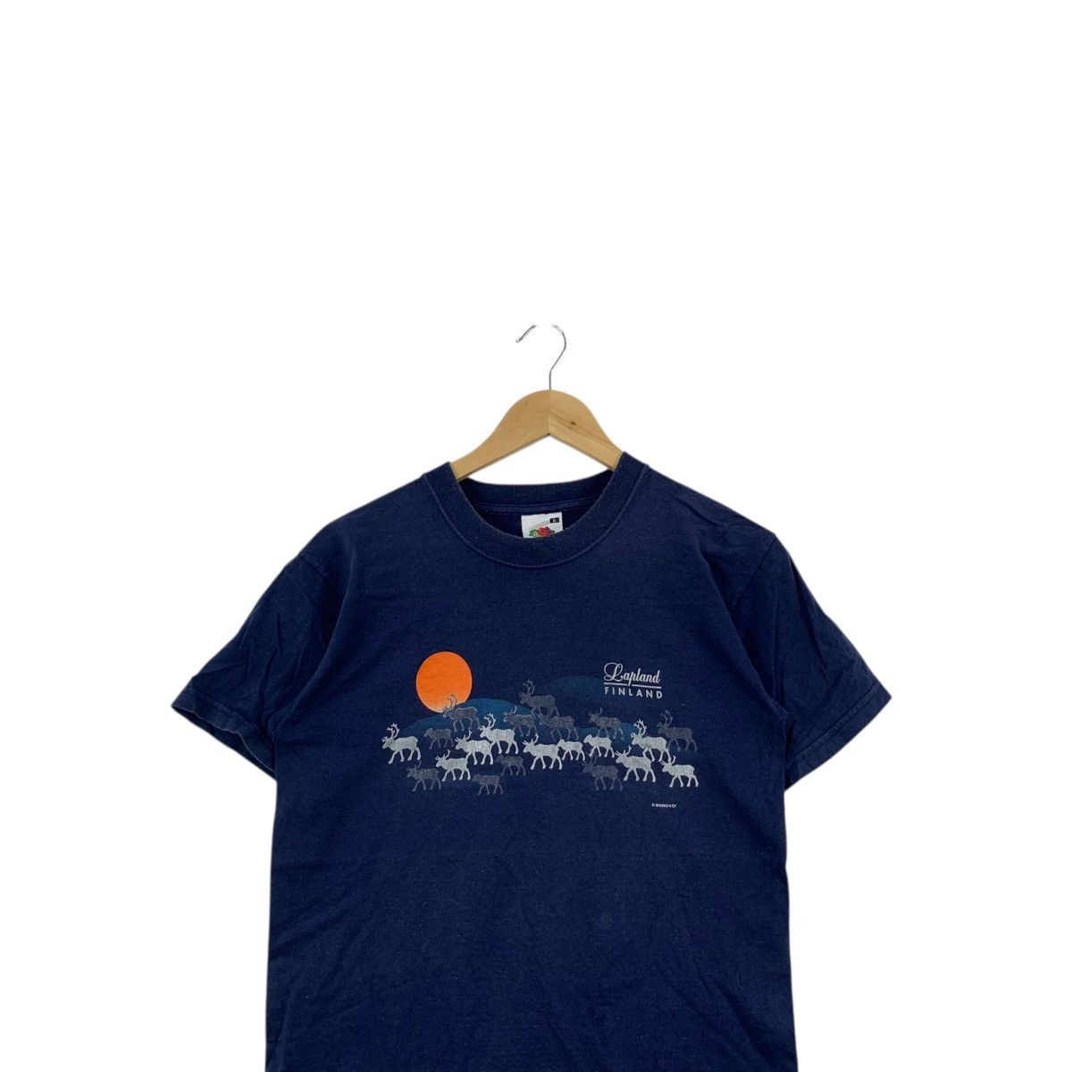 Vintage Vintage FINLAND LAPLAND MIKEBON OY Graphic Tee Shirt Top Size S / US 4 / IT 40 - 2 Thumbnail