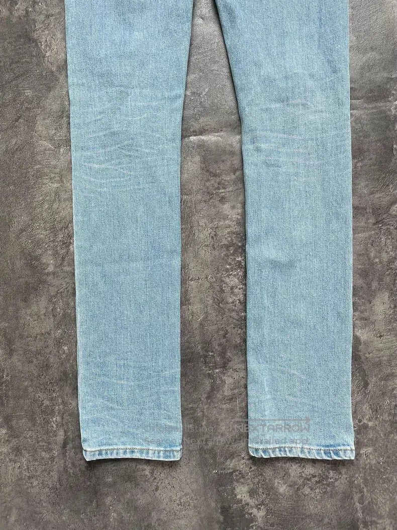 Saint Laurent Paris Saint Laurent Paris Washed Blue Destroyed Denim Pants Size US 26 / EU 42 - 9 Thumbnail