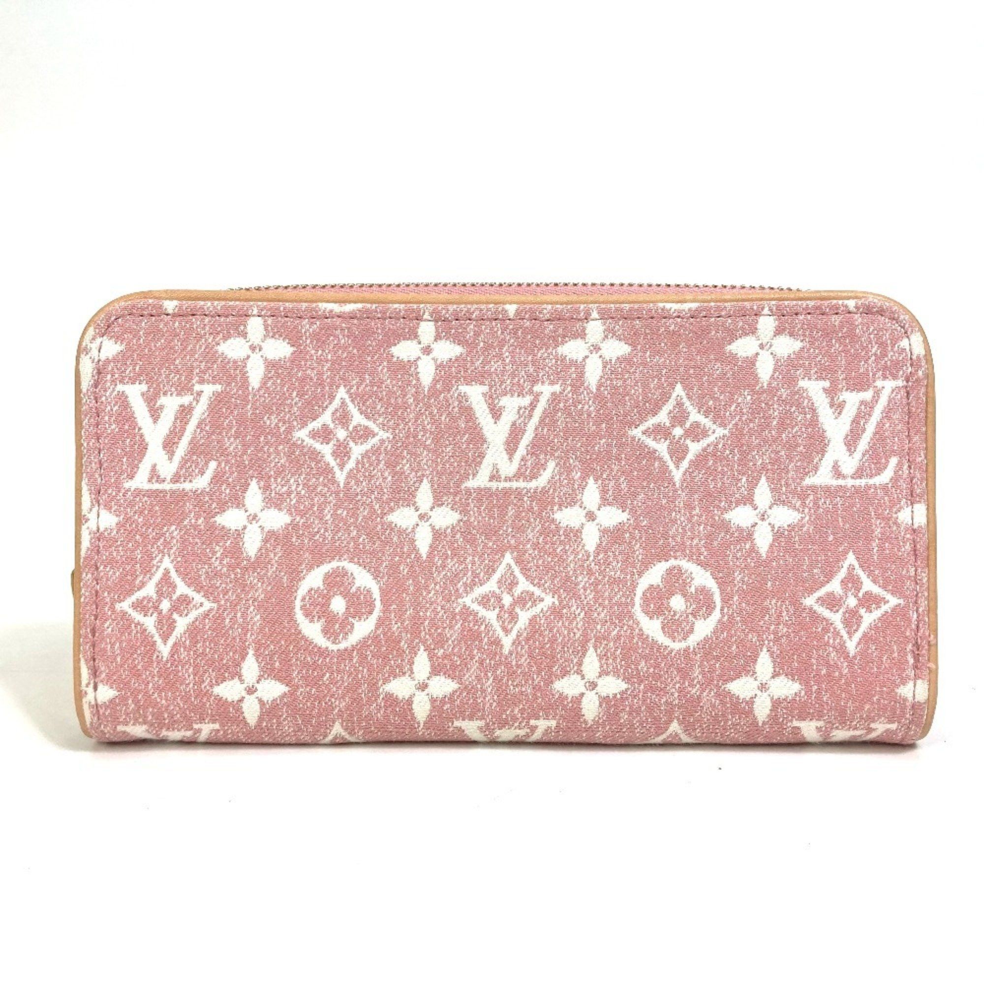 Louis Vuitton LOUIS VUITTON M81182 Monogram Denim Zippy Wallet, Round Zipper Long Denim, Women's, Pink Size ONE SIZE - 1 Thumbnail