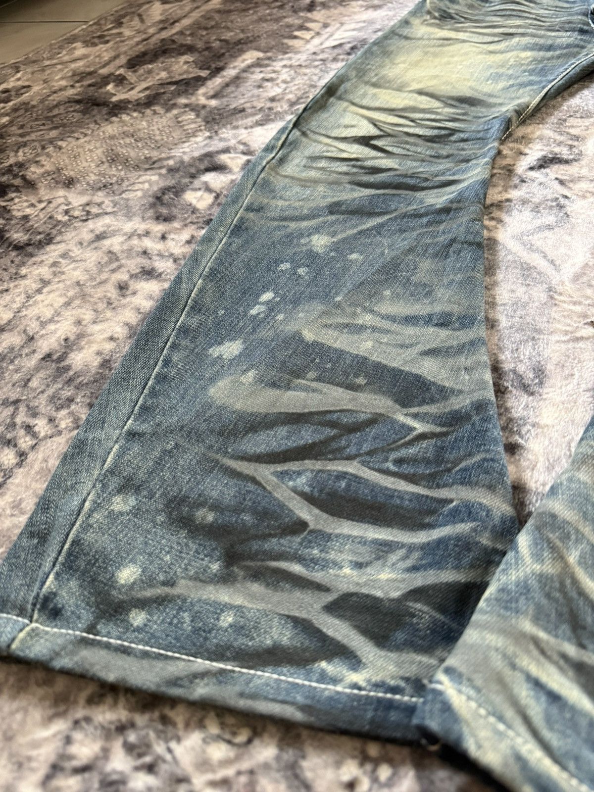 GOSTAR DE FUGA Buffalo bobs japan heavy claw mark studded flared jeans Size US 32 / EU 48 - 11 Thumbnail