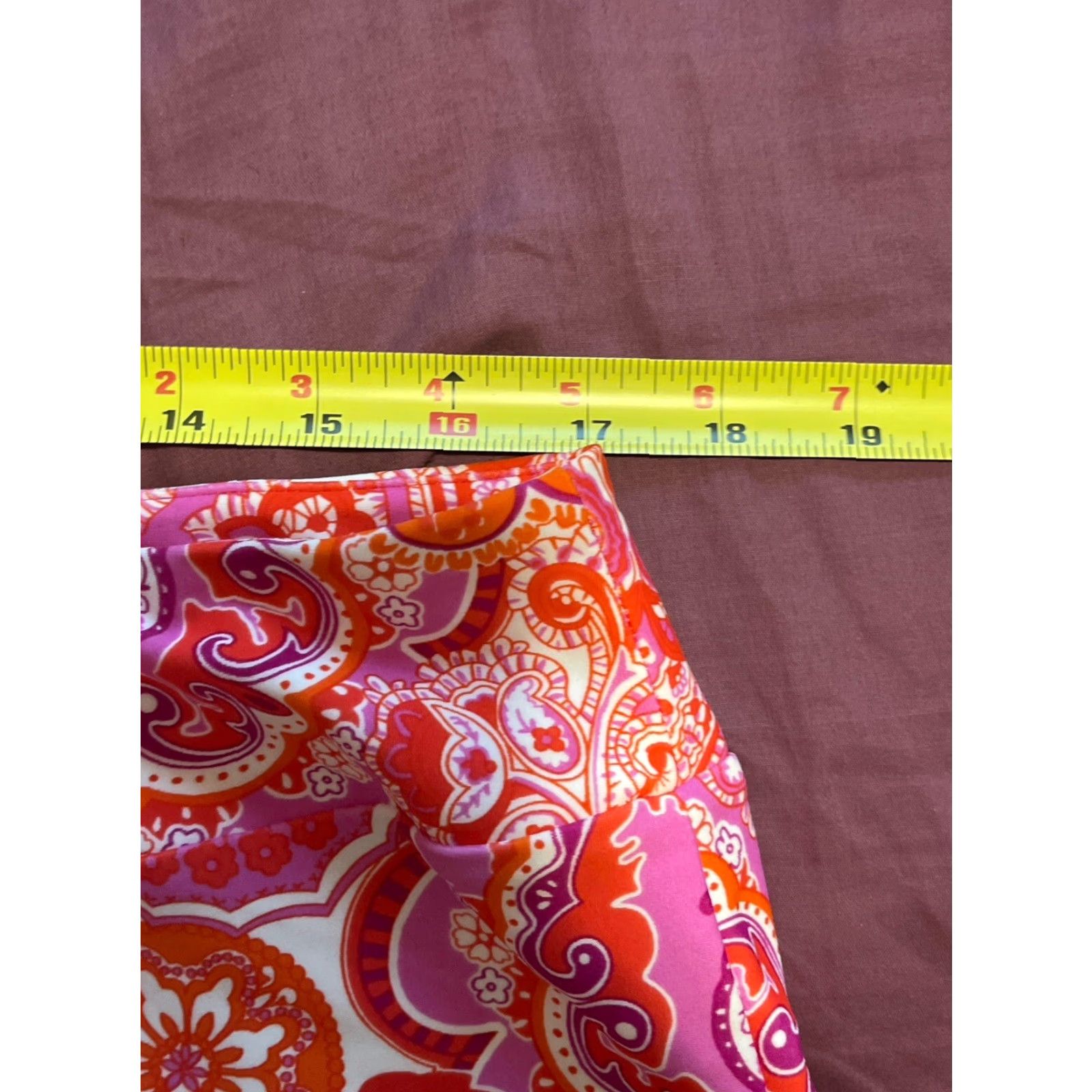 Pinko JUDE CONNALLY Skirt Size XL A-Line Short Multicolor Pink Geometric Paisley Print Womens Size 40" / US 18 - 3 Thumbnail