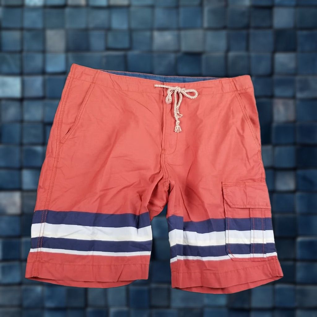 Lucky Brand VINTAGE Lucky Brand Shorts Mens 38 Cargo Summer Red Denim Cotton Flat Front Mens Size US 38 / EU 54 - 1 Thumbnail