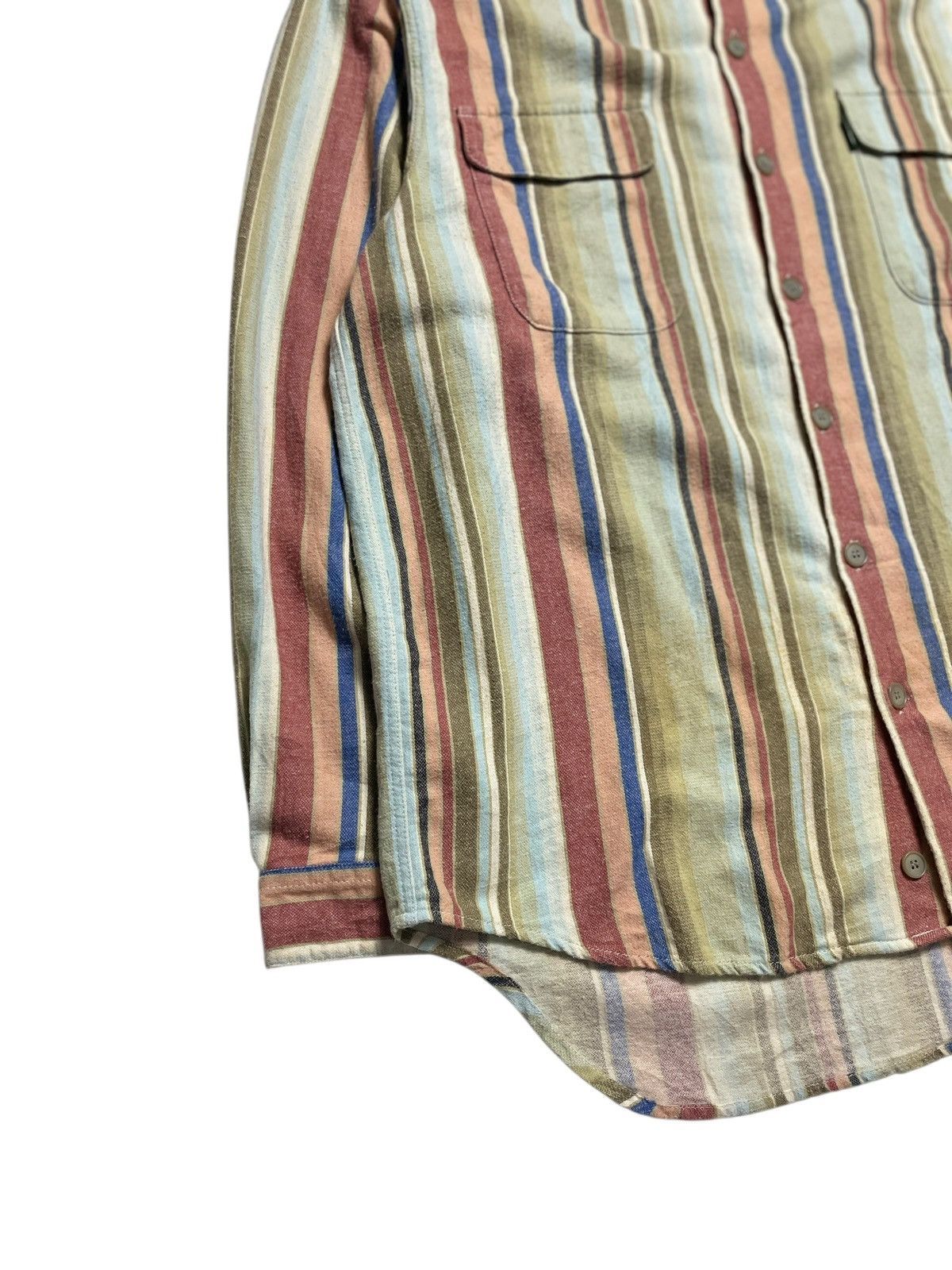 Nigel Cabourn 1990’s Nigel Cabourn - Stripe Long Shirt Size US XL / EU 56 / 4 - 11 Thumbnail