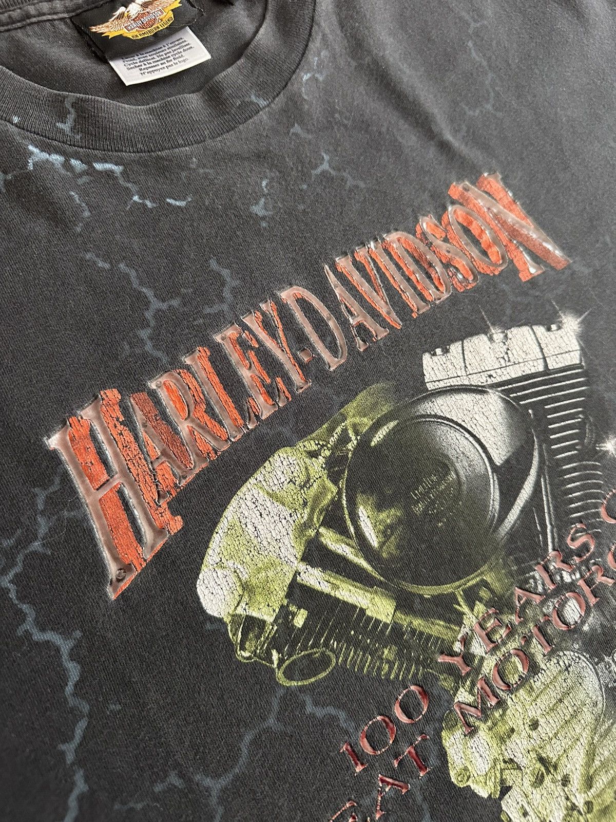 Harley Davidson Vintage Harley Davidson Lightning AOP 100 Year Anniversary Size US L / EU 52-54 / 3 - 8 Thumbnail