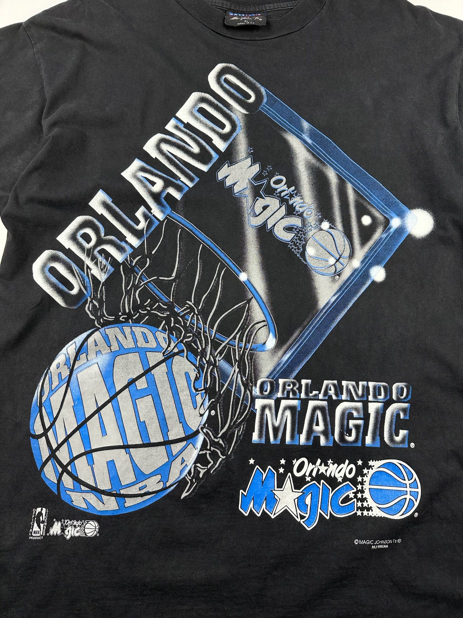 NBA Vintage Orlando Magic Made In USA NBA Basketball T-Shirt Size US L / EU 52-54 / 3 - 8 Thumbnail
