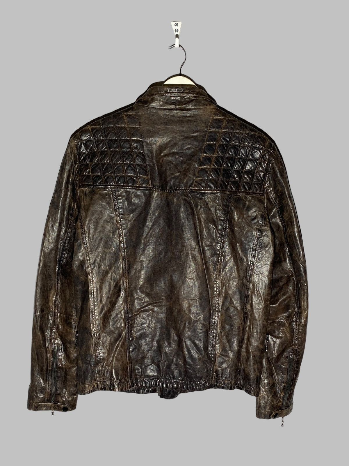Allsaints Allsaints Drought Leather Biker Jacket Size US L / EU 52-54 / 3 - 3 Thumbnail