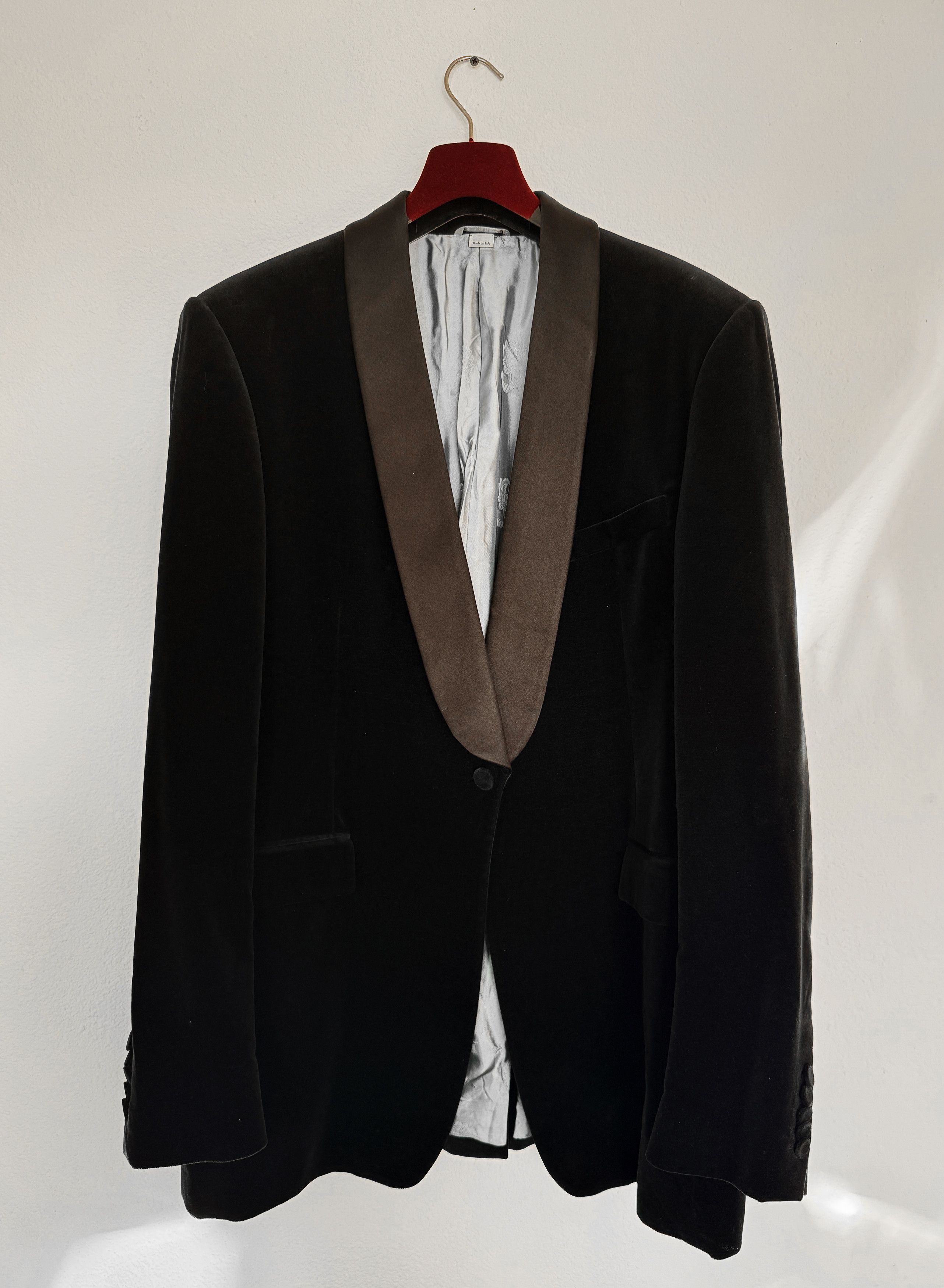 Gucci Gucci Black Velvet Single Breasted Jacket Size 46R - 1 Thumbnail