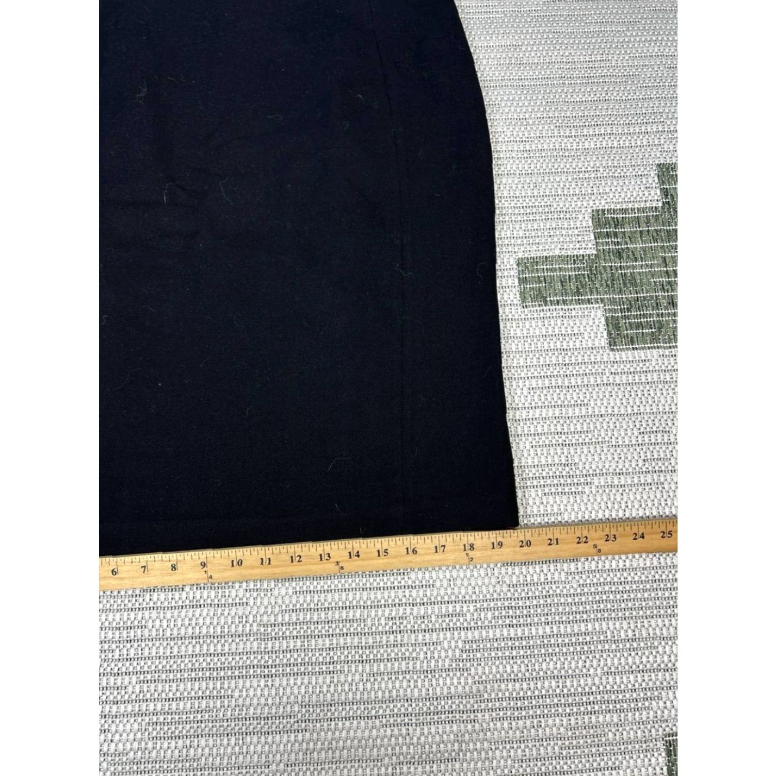 Vintage Hobbs London Helena Pique Pencil Skirt Womens 10 Black Straight Back Zip Slit Size 32" / US 10 / IT 46 - 4 Thumbnail