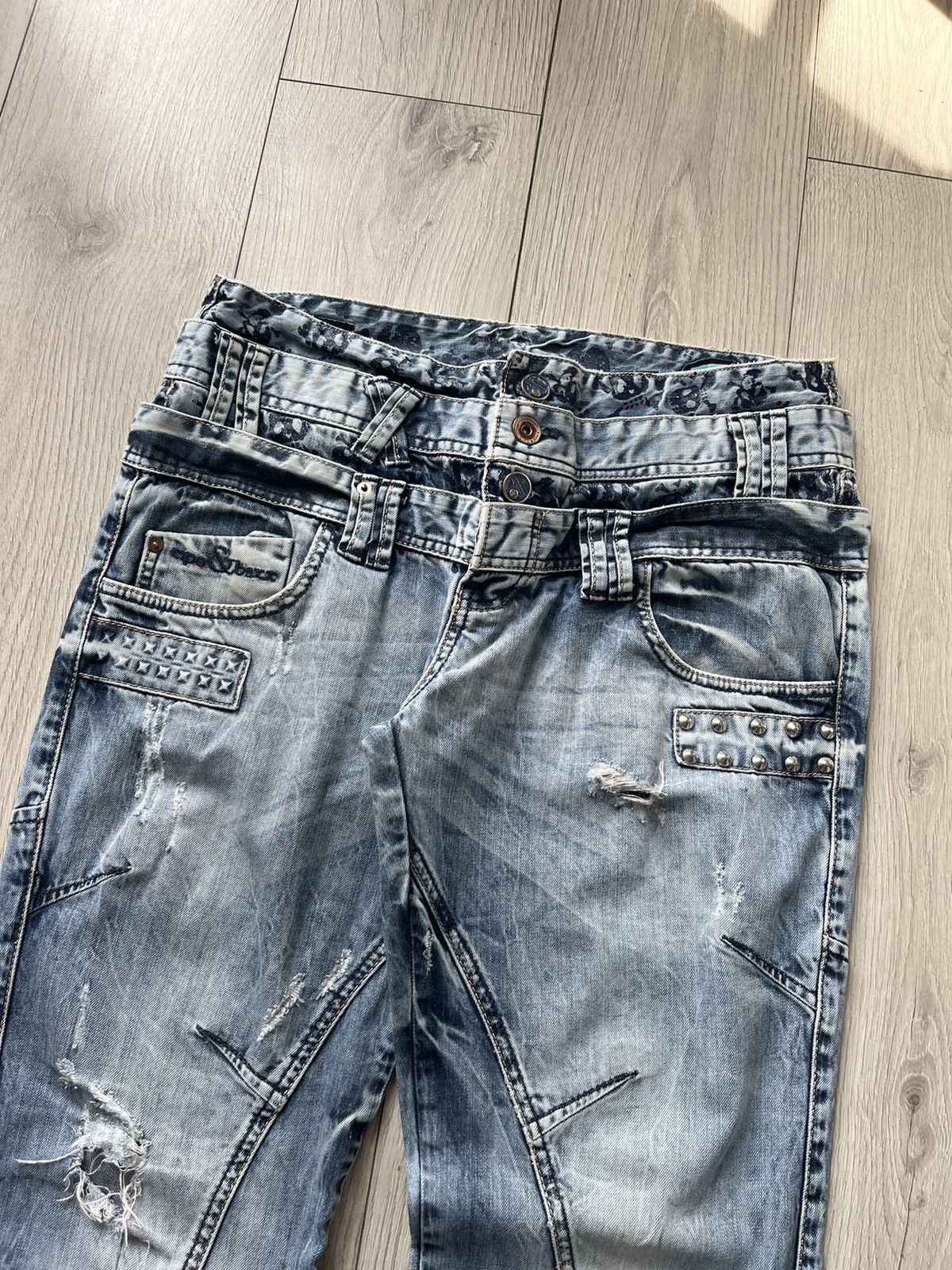 Japanese Brand cyber y2k denim distressed skate streetwear wideleg archive Size US 34 / EU 50 - 6 Thumbnail