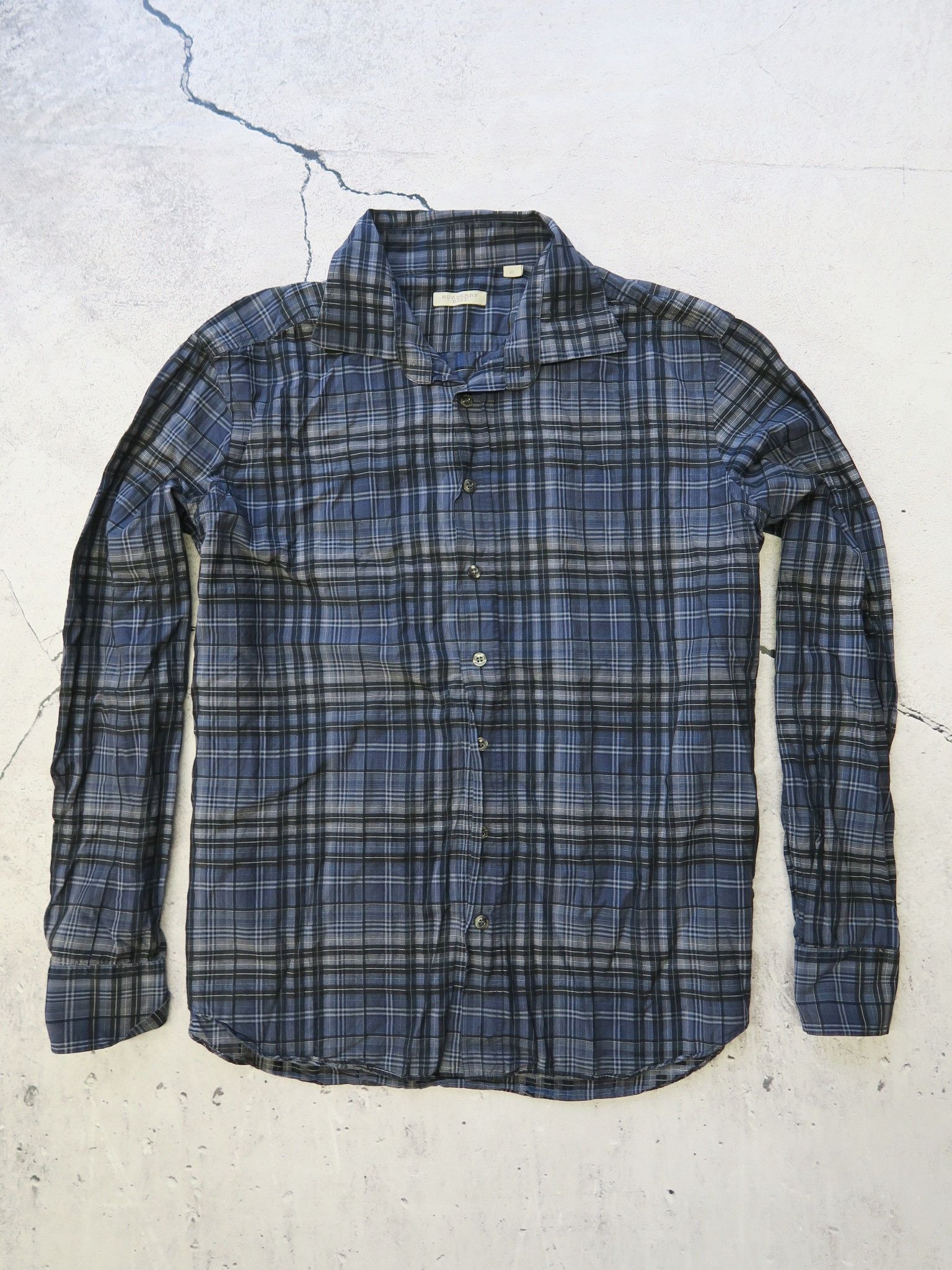 image of Burberry XL Navy Patern Shirt, Men's