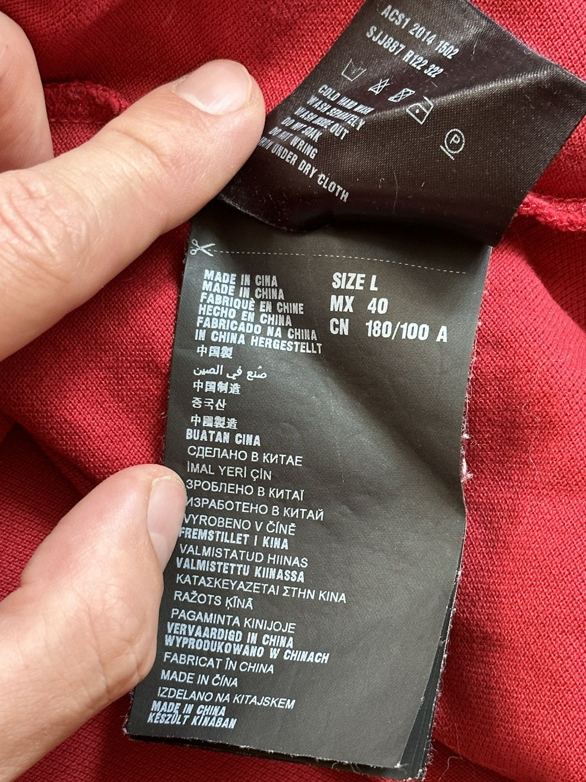 Prada PRADA MILANO RED TAB POLO T-SHIRT TEE Size US L / EU 52-54 / 3 - 14 Thumbnail
