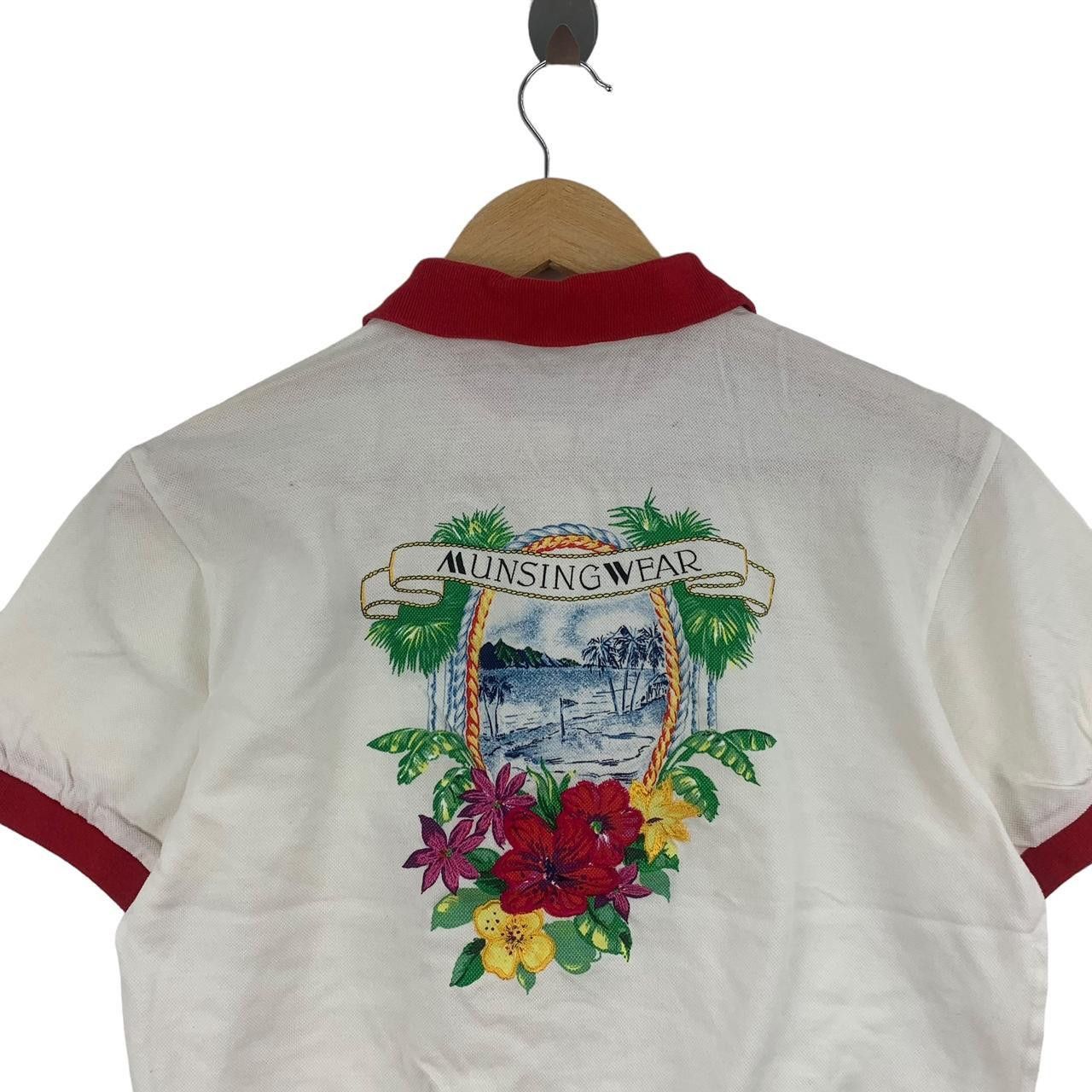 Vintage Vintage 80’ MUNSINGWEAR FLORAL FLOWER Polo Tee Shirt Top Size L / US 10 / IT 46 - 6 Thumbnail